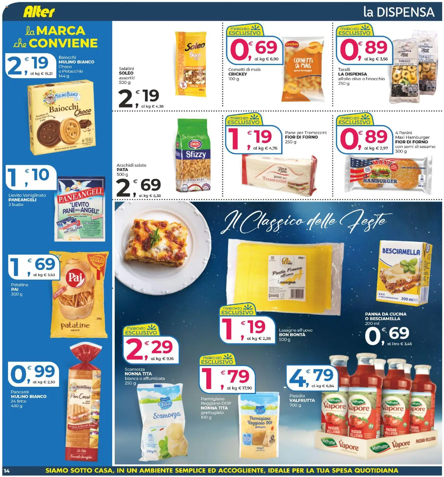 Volantino Alter Discount del 17.12.2025 | Pagina: 14 | Prodotti: Patatine, Panna, Olio, Parmigiano