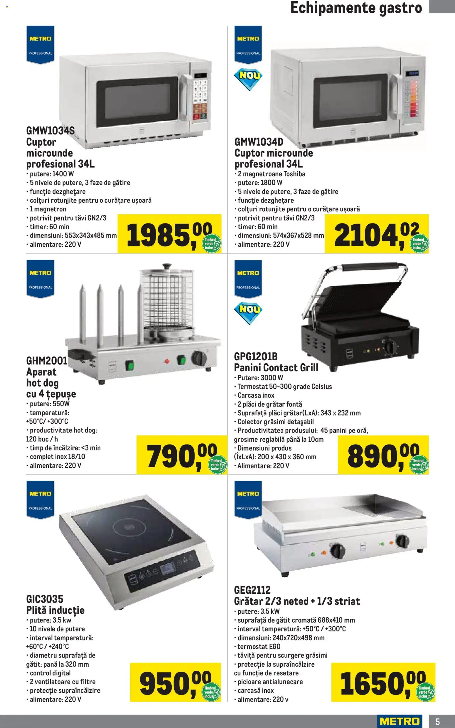 Noul catalog Metro – valabil de la 05.01.2026 | Pagină: 5 | Produse: Carcasă, Plită, Grill, Grătar