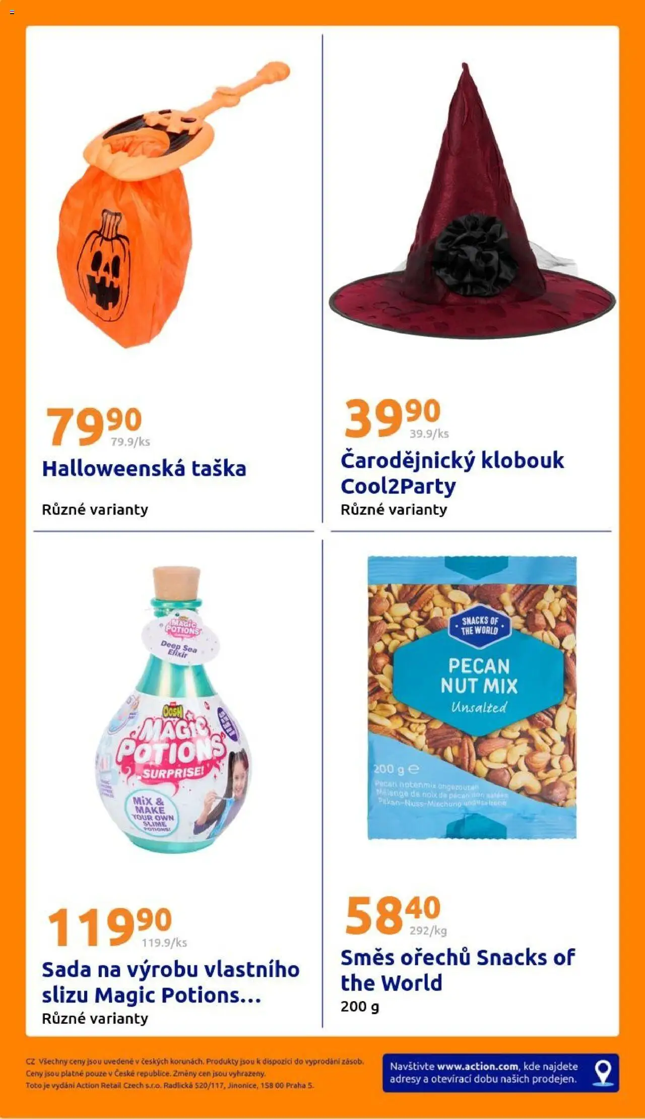 Action leták od 08.10.2025 | Strana: 30 | Produkty: Klobouk, Taška, Směs ořechů