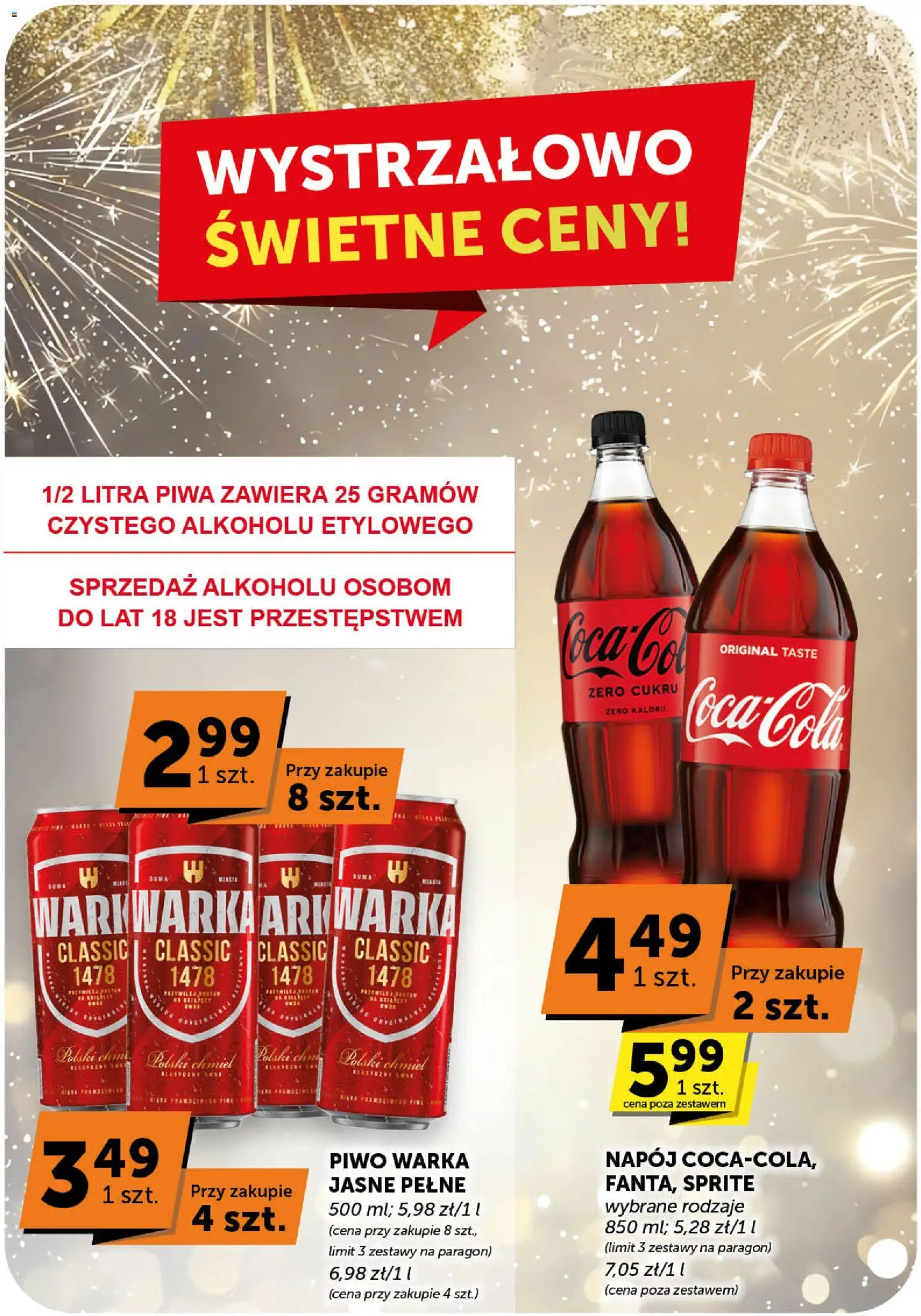 Groszek Gazetka - Minimarket od 27.12.2025 | Strona: 3 | Produkty: Sprite, Warka, Piwo Warka, Piwo