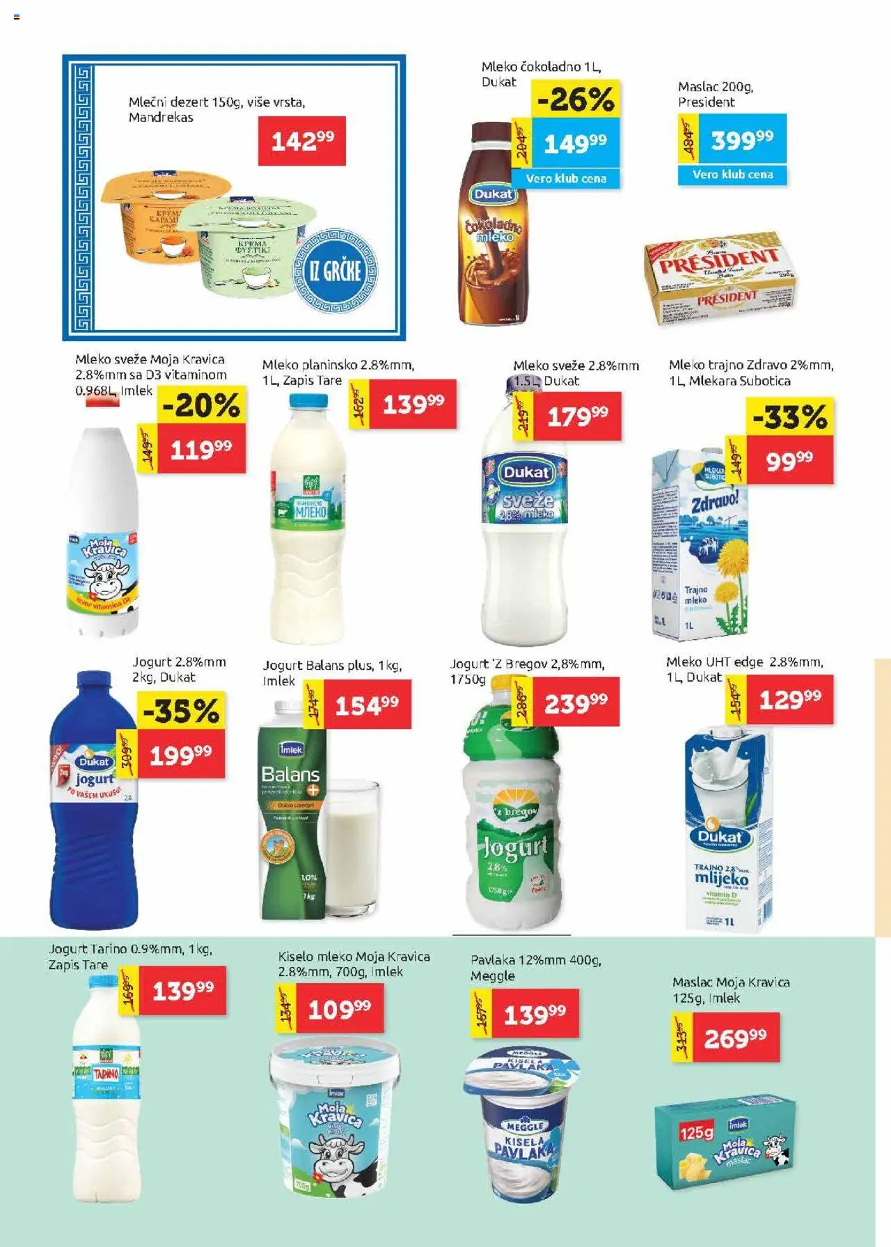 SuperVERO katalog - važi od 07.08.2025 | Strana: 6 | Proizvode: Maslac, Čokoladno mleko, Moja kravica, Jogurt