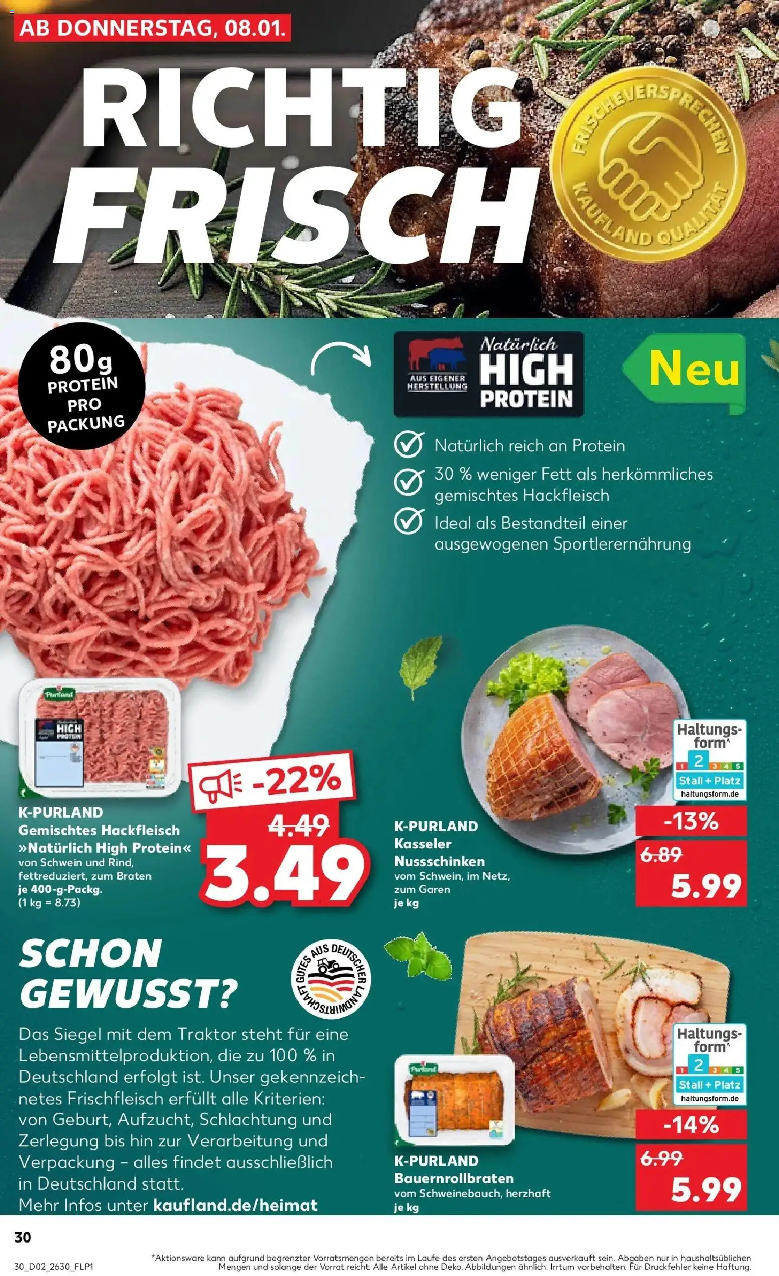 Kaufland prospekt Leipzig	 – gültig ab 11.01.2026 | Seite: 30 | Produkte: Hackfleisch