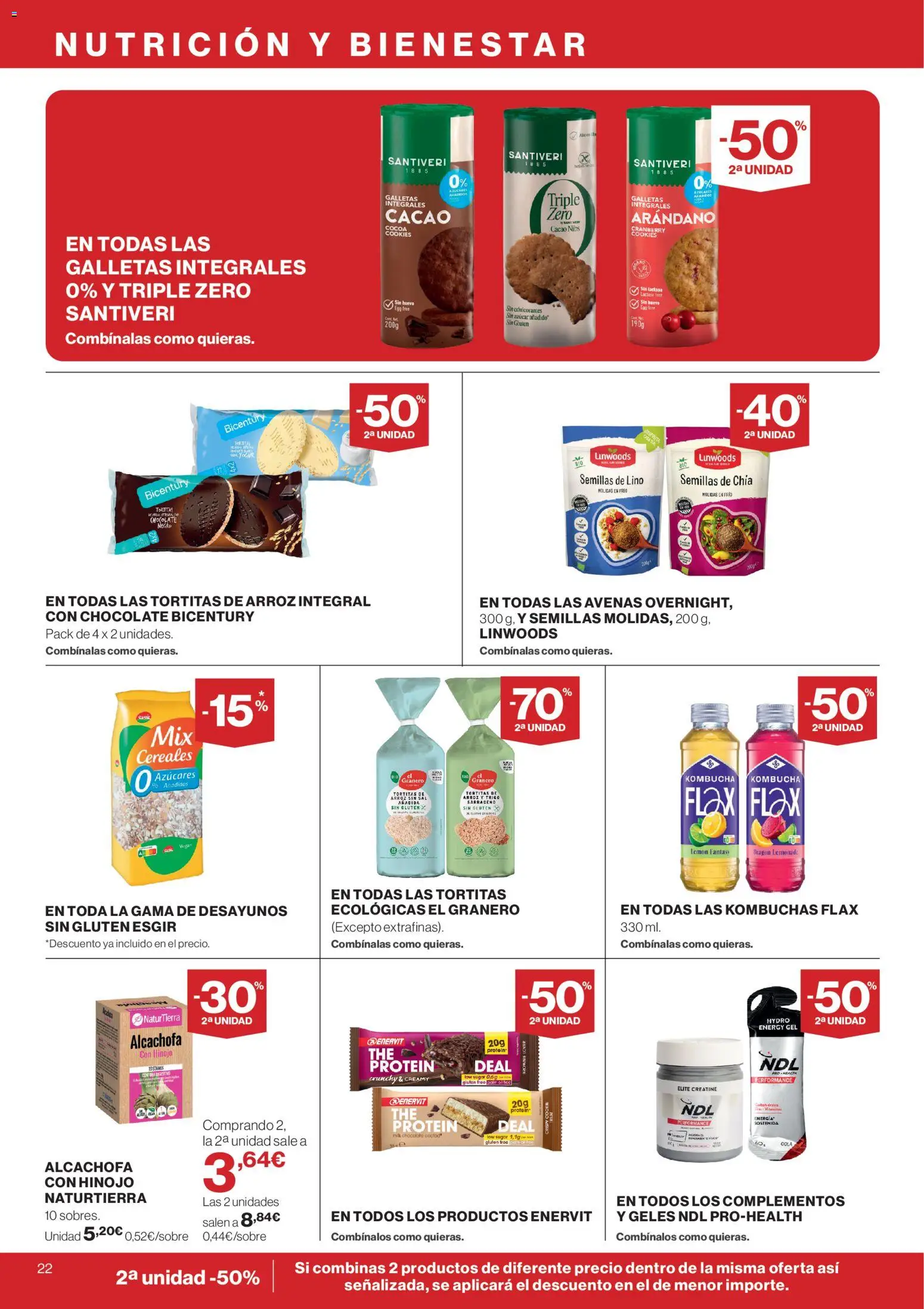 Supercor Península y Baleares │ válido desde el 23.04.2026 | Página: 22 | Productos: Yogur, Arroz, Cereales, Φρυγανιές σικάλεως