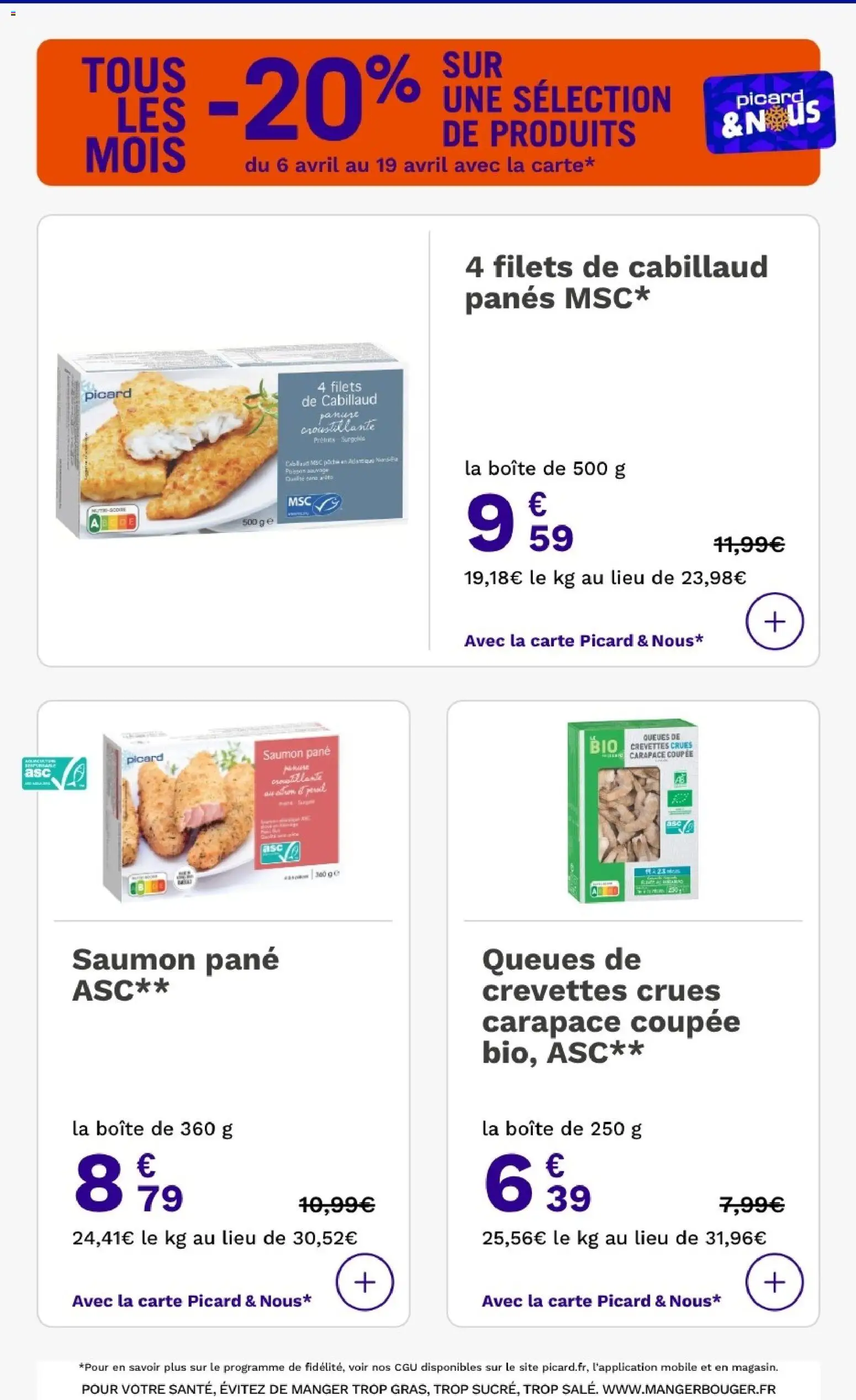 {H1} | Page: 15 | Produits: Crevettes, Crevettes crues, Saumon