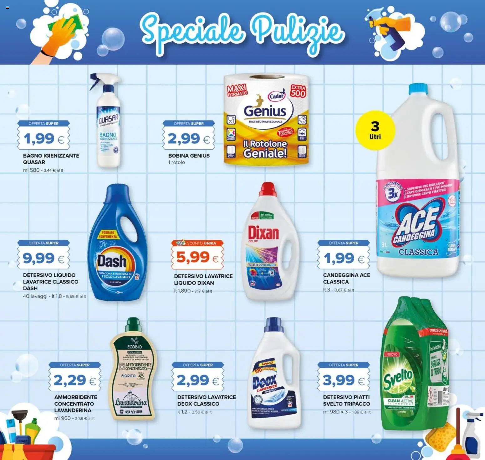 Volantino Tigre del 07.04.2026 | Pagina: 23 | Prodotti: Candeggina, Limone, Lavatrice, Bagno