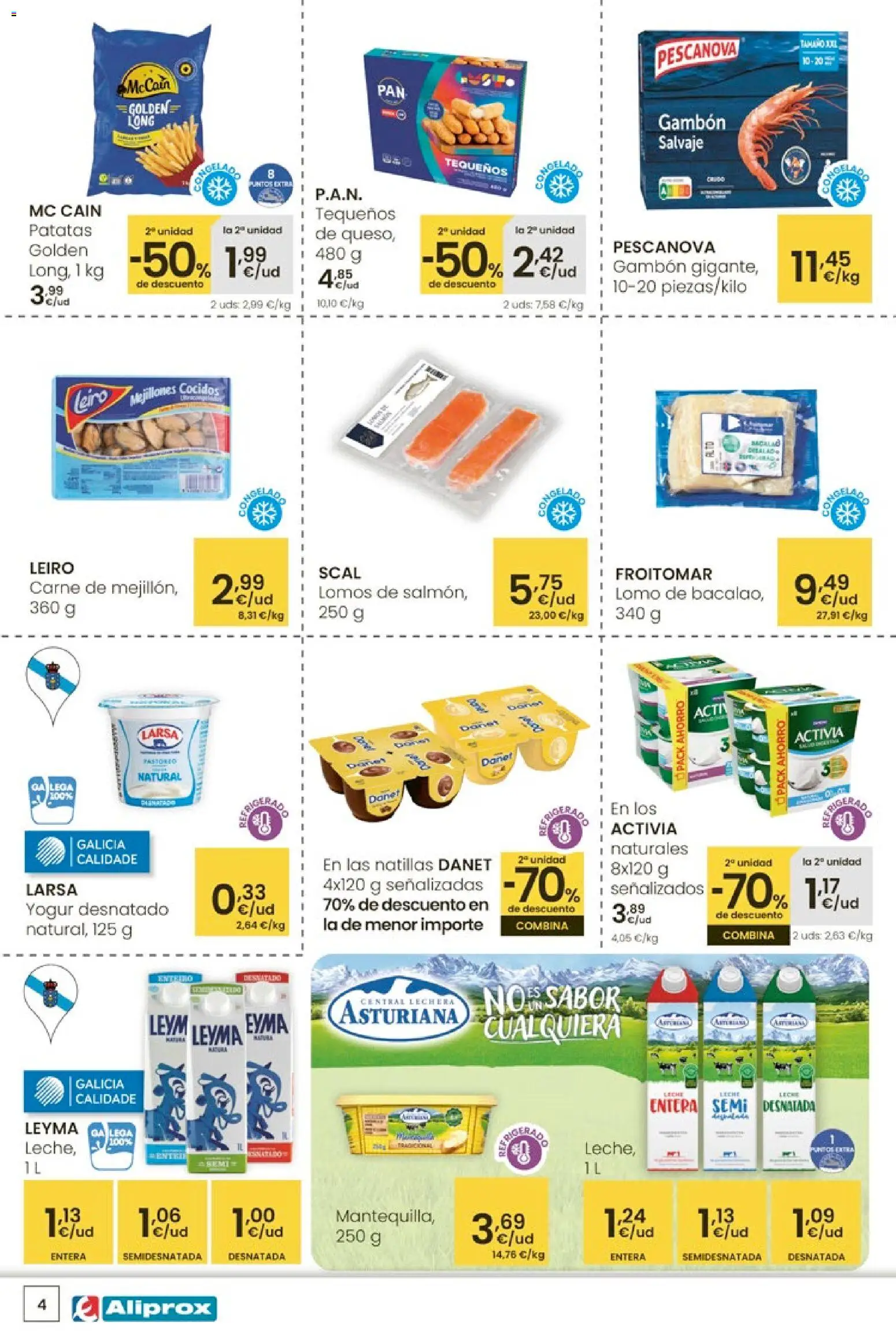 Eroski Aliprox  │ válido desde el 26.03.2026 | Página: 4 | Productos: Leche, Queso, Yogur