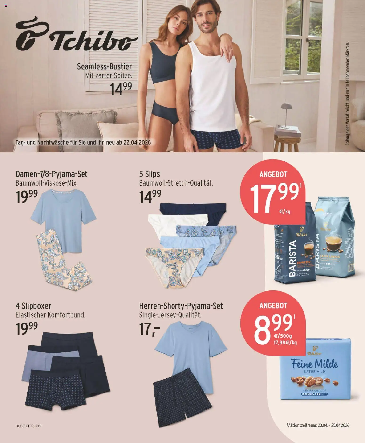 Edeka Prospekt 	 – gültig ab 20.04.2026 | Seite: 17 | Produkte: Pyjama, Boxer
