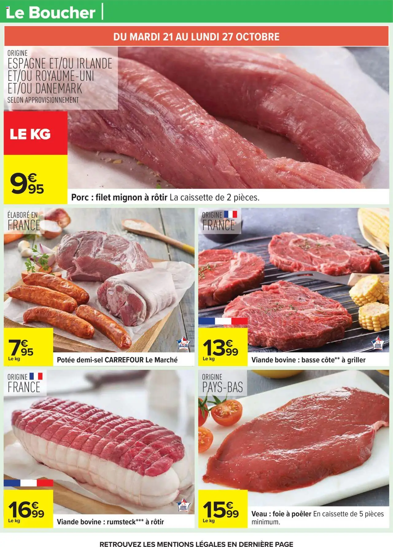 {H1} | Page: 23 | Produits: Viande, Basse côte, Porc filet mignon, Viande bovine