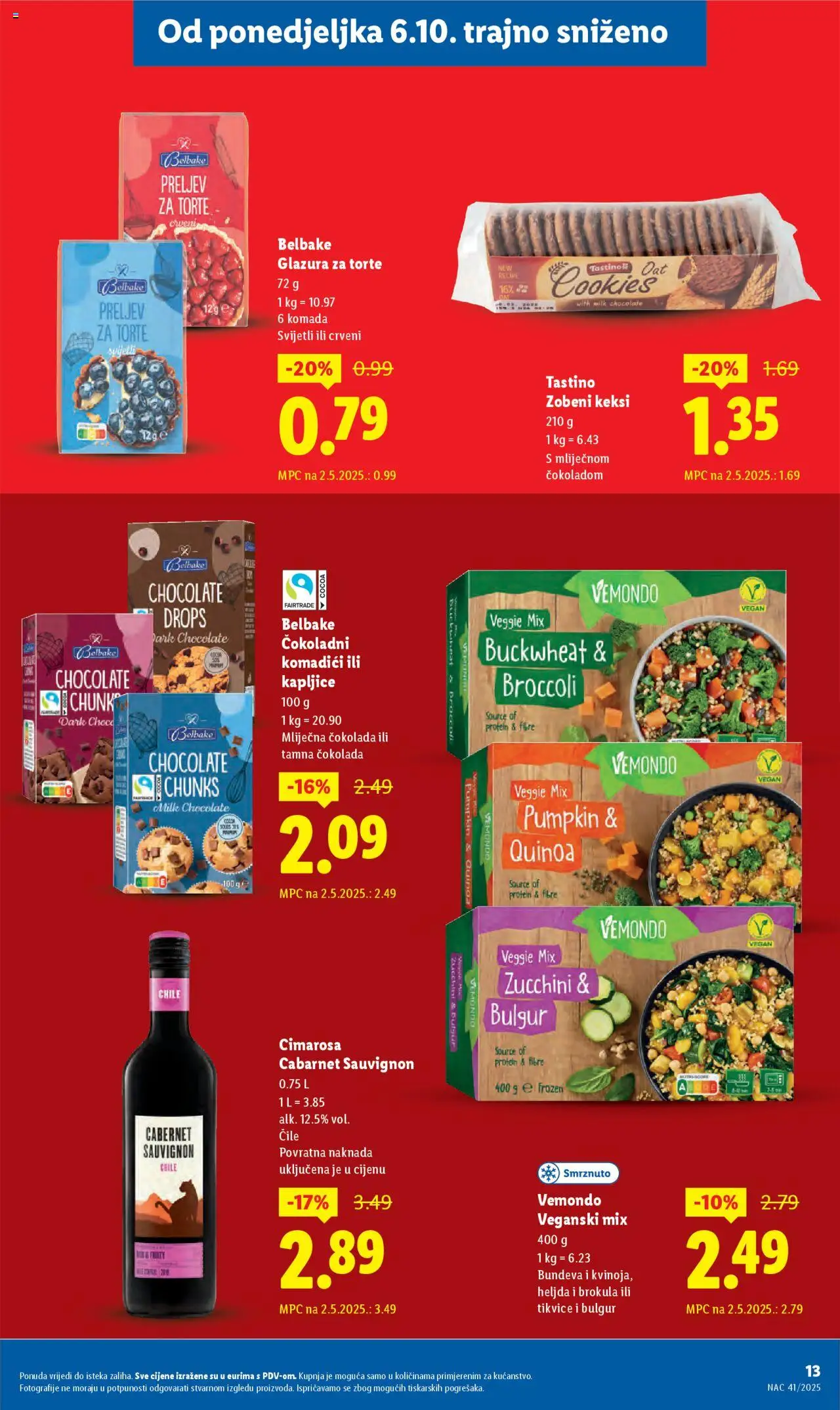 Lidl katalog | vrijedi od 08.09.2025 | Stranica: 13 | Proizvodi: Brokula, Keksi, Čokolada, Bundeva