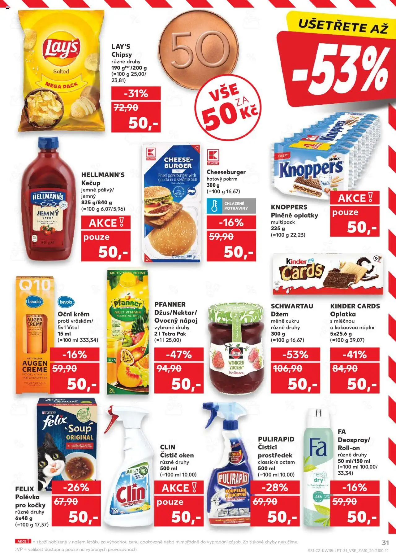 Kaufland leták - Chomutov od 27.08.2025 | Strana: 31 | Produkty: Burger, Krém, Hellmann's, Hellmann's kečup