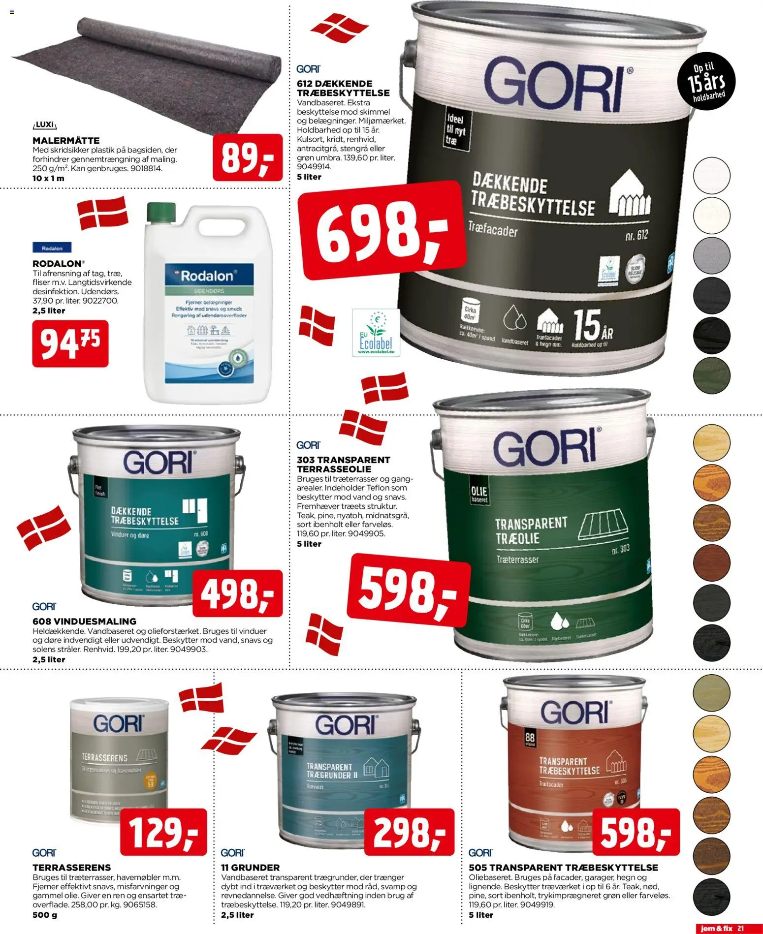 Jem & fix tilbudsavis – gyldig fra 08.03.2026 | Side: 21 | Produkter: Olie, Svamp, Havemøbler, Søm