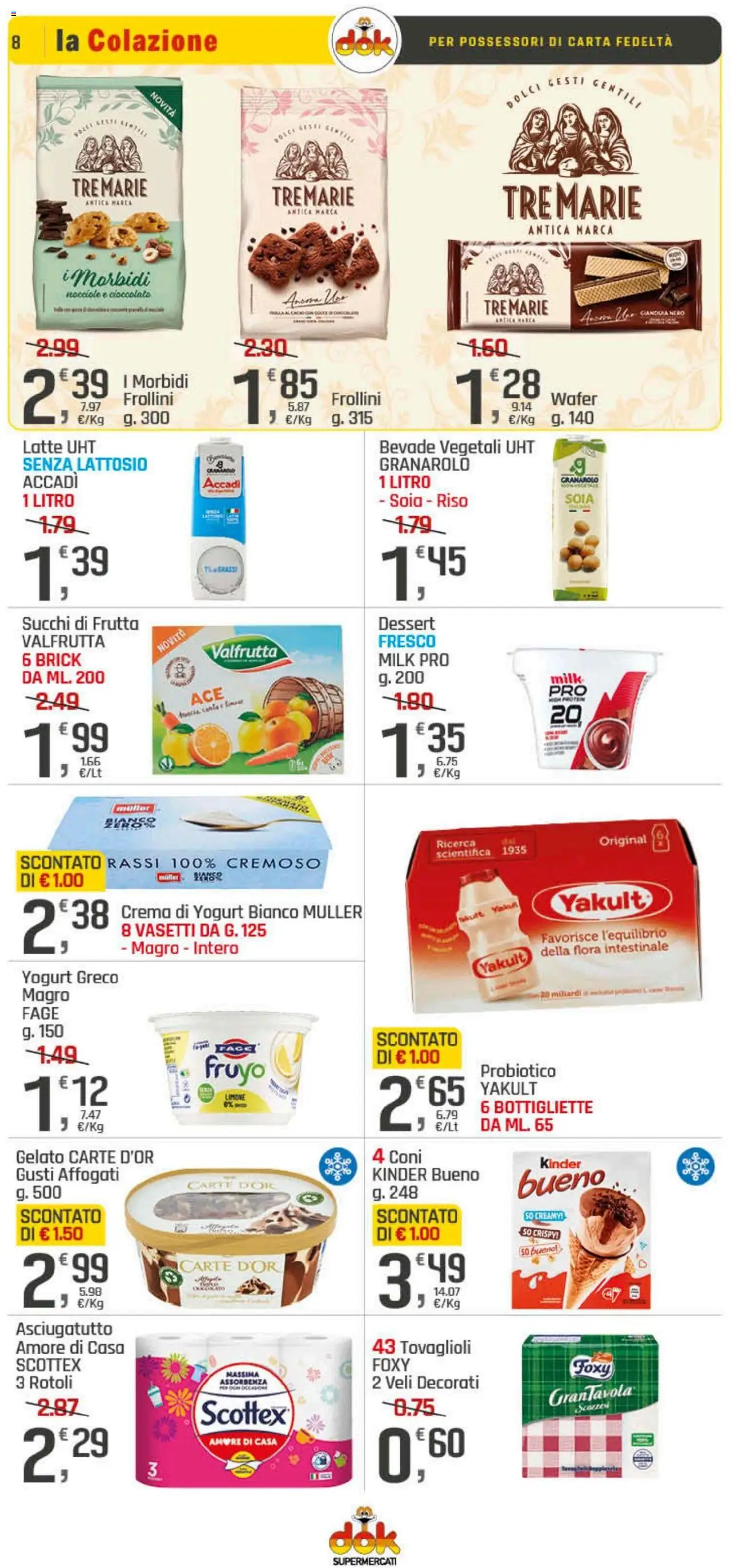 Volantino DOK del 25.09.2025 | Pagina: 8 | Prodotti: Gelato, Frutta, Limone, Nocciole