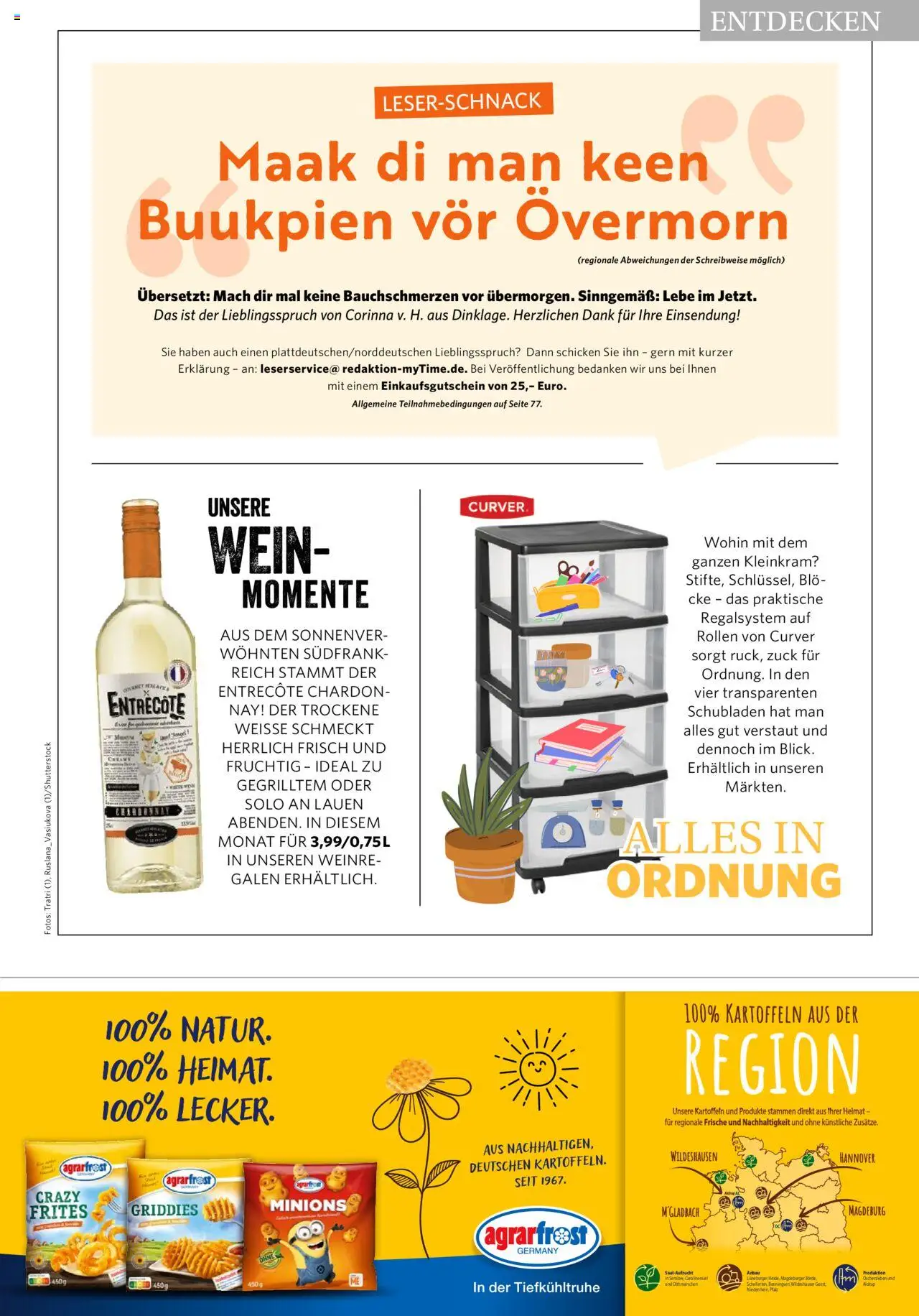 Famila Nordwest - myTime August 2025 - gültig ab dem 01.08.2025 | Seite: 11 | Produkte: Entrecote, Kartoffeln, Wein