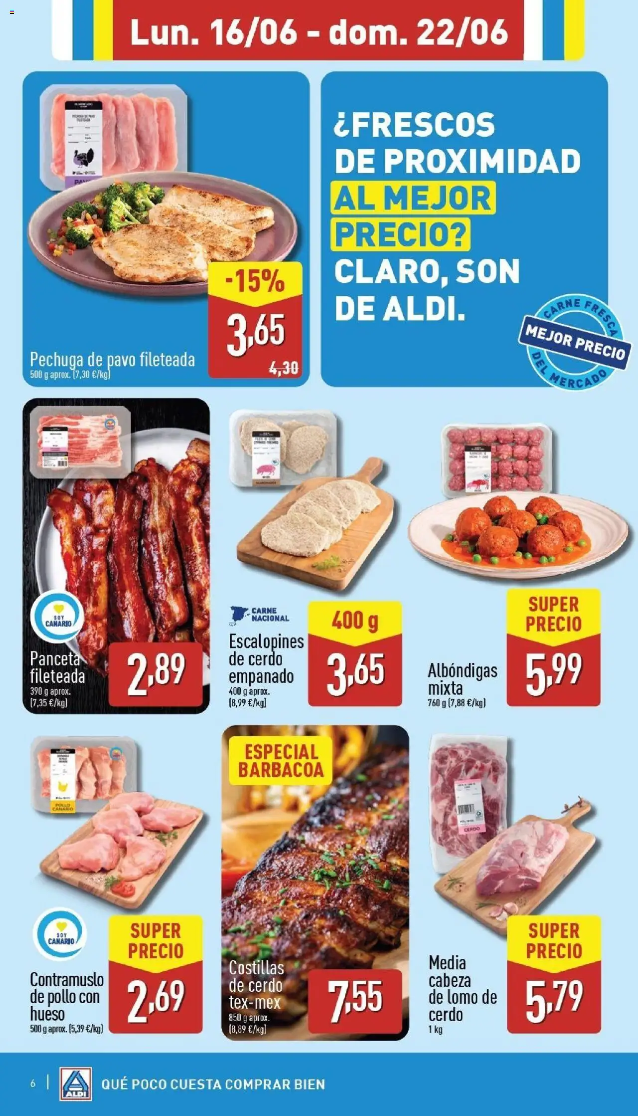 Aldi folleto Canarias │ válido desde el 16.06.2025 | Página: 6 | Productos: Ηλεκτρικός φούρνος, Cerdo, Barbacoa