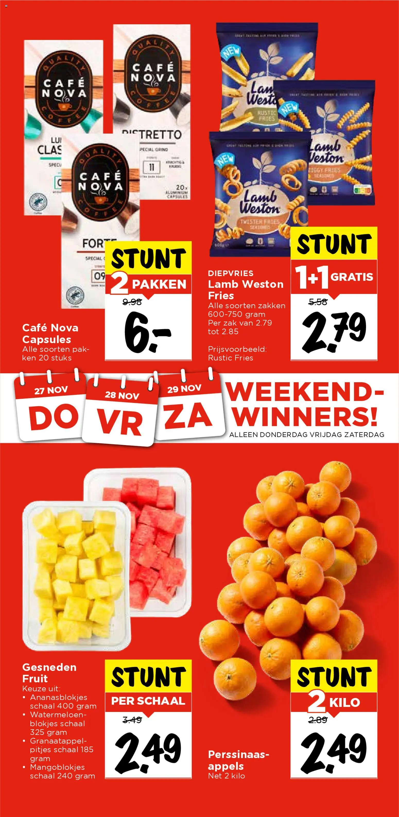 {H1} | Pagina: 4 | Producten: Appels, Brownie, Watermeloen, Granaatappel