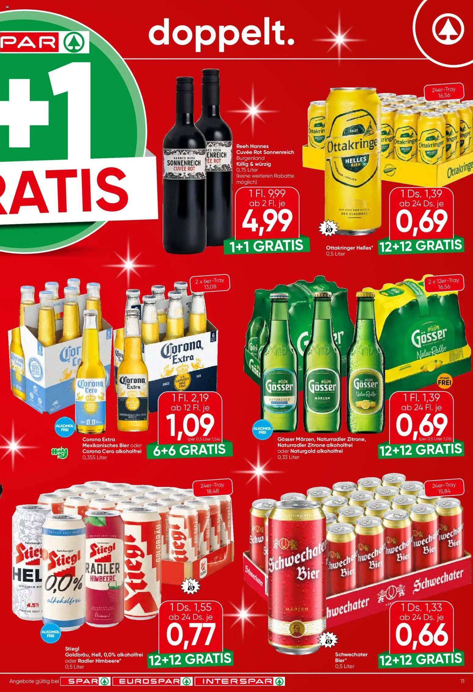 Spar Flublatt - Tirol gültig ab 18.12.2025 | Seite: 11 | Produkte: Zitrone, Himbeere, Bier