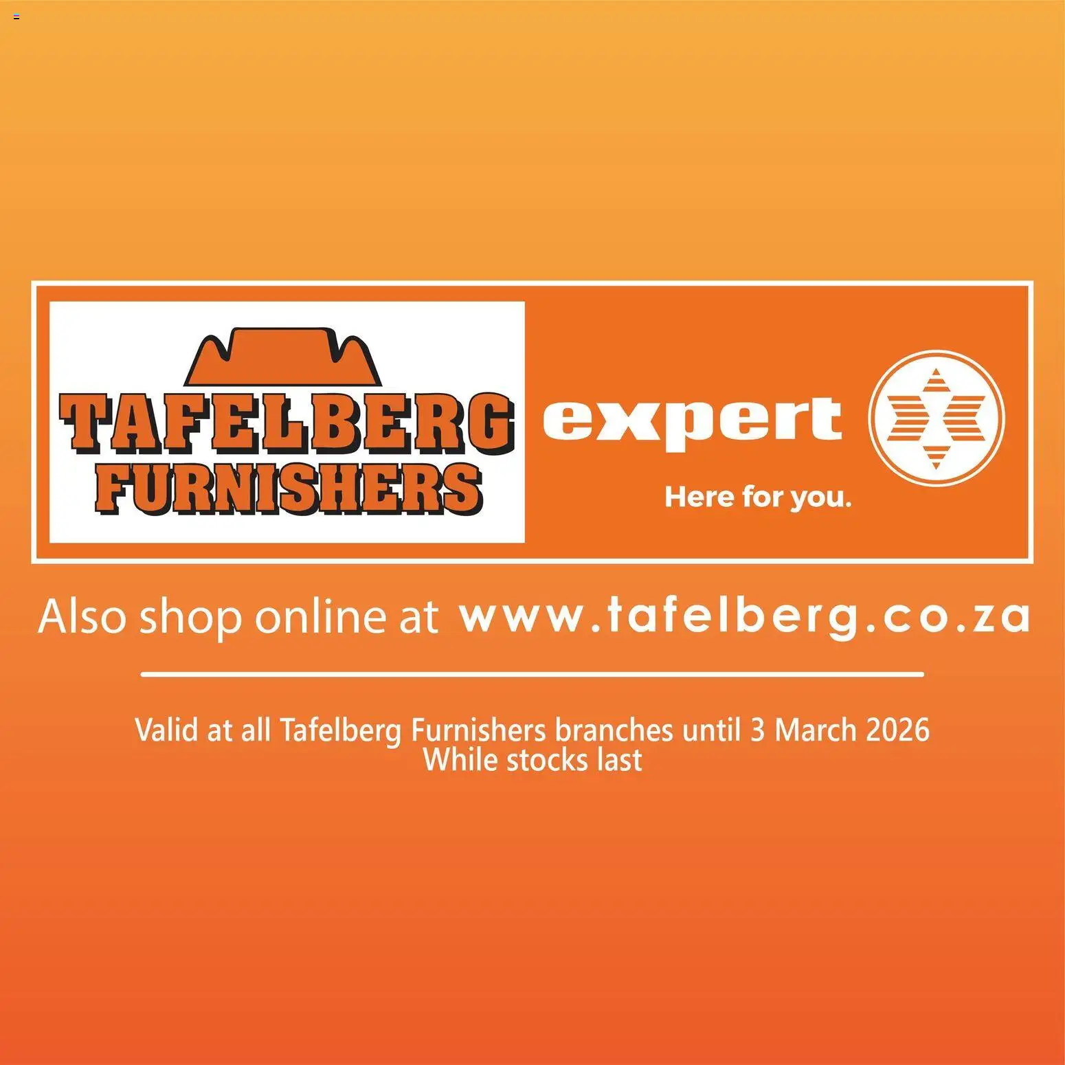 New Tafelberg Furnishers catalogue – valid from 26.02.2026 | Page: 1