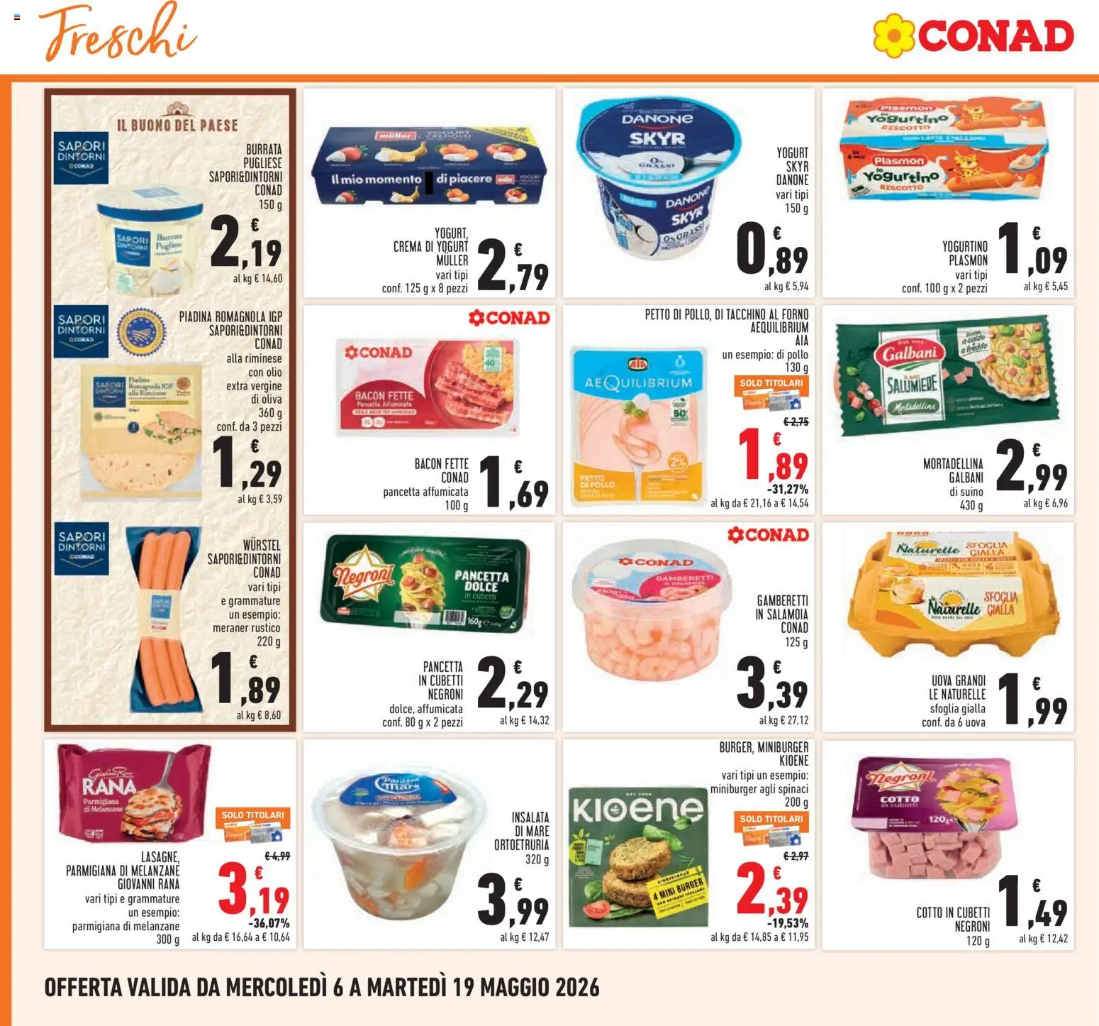 Volantino Conad del 06.05.2026 | Pagina: 12 | Prodotti: Crema, Lasagna, Melanzane, Forno