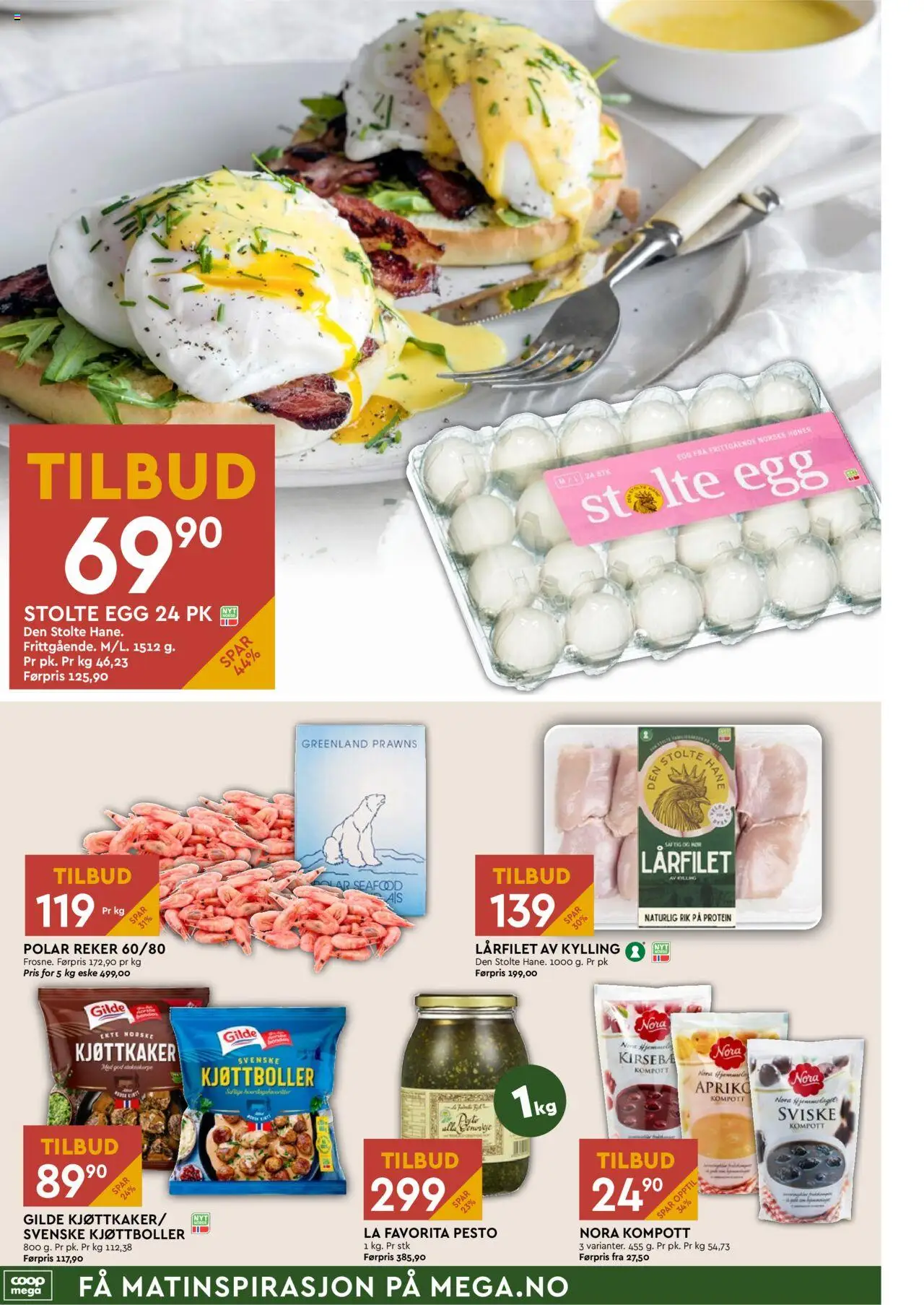  | Side: 2 | Produkter: Egg, Teniși, Kjøttkaker, Reker
