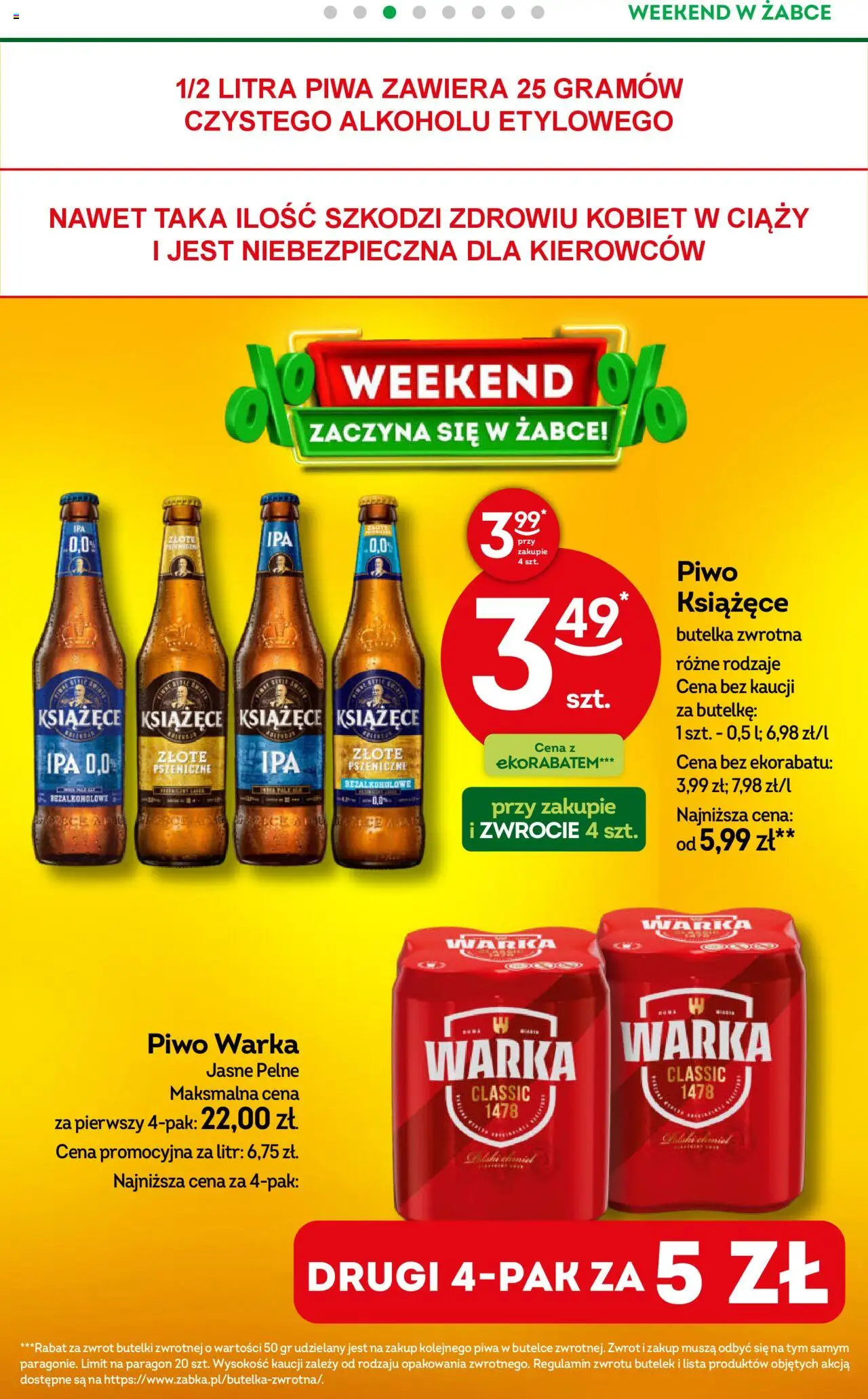 Żabka Gazetka - Weekendowe promocje od 08.08.2025 | Strona: 6 | Produkty: Warka, Piwo Warka, Piwo