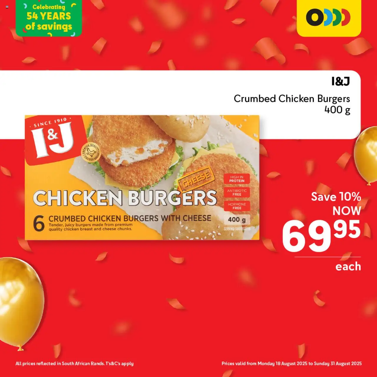 Makro After Party Frozen Food │ valid from 18.08.2025 | Page: 6 | Products: Detergente líquido, Cheese, Chicken, Burgers