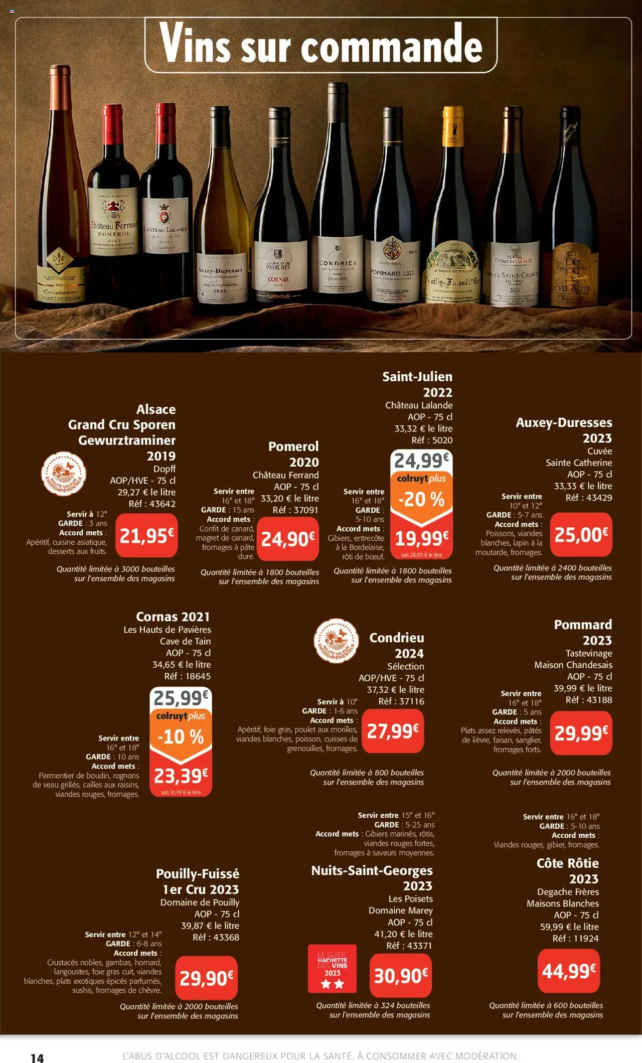  | Page: 14 | Produits: Lapin, Cailles, Entrecôte, Pâtes