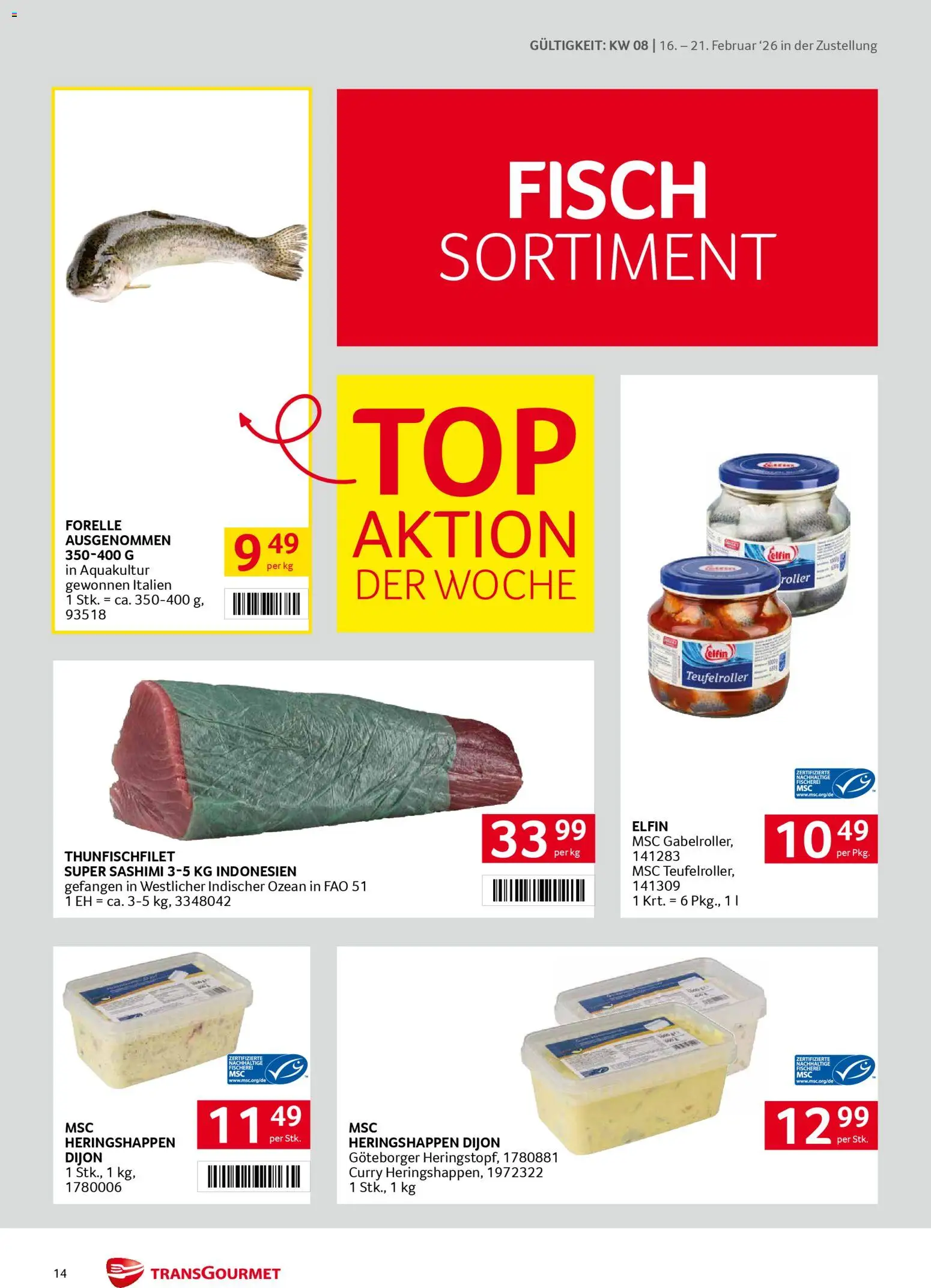Transgourmet Zustellaktion gültig ab 16.02.2026 | Seite: 14
