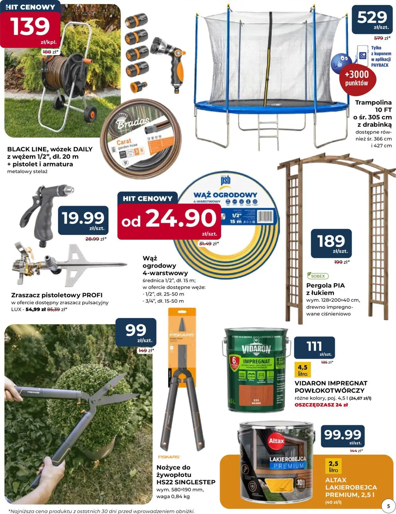 Mrówka Gazetka - Lubliniec od 15.05.2025 | Strona: 5 | Produkty: Wąż ogrodowy, Waga, Trampolina, Nożyce do żywopłotu