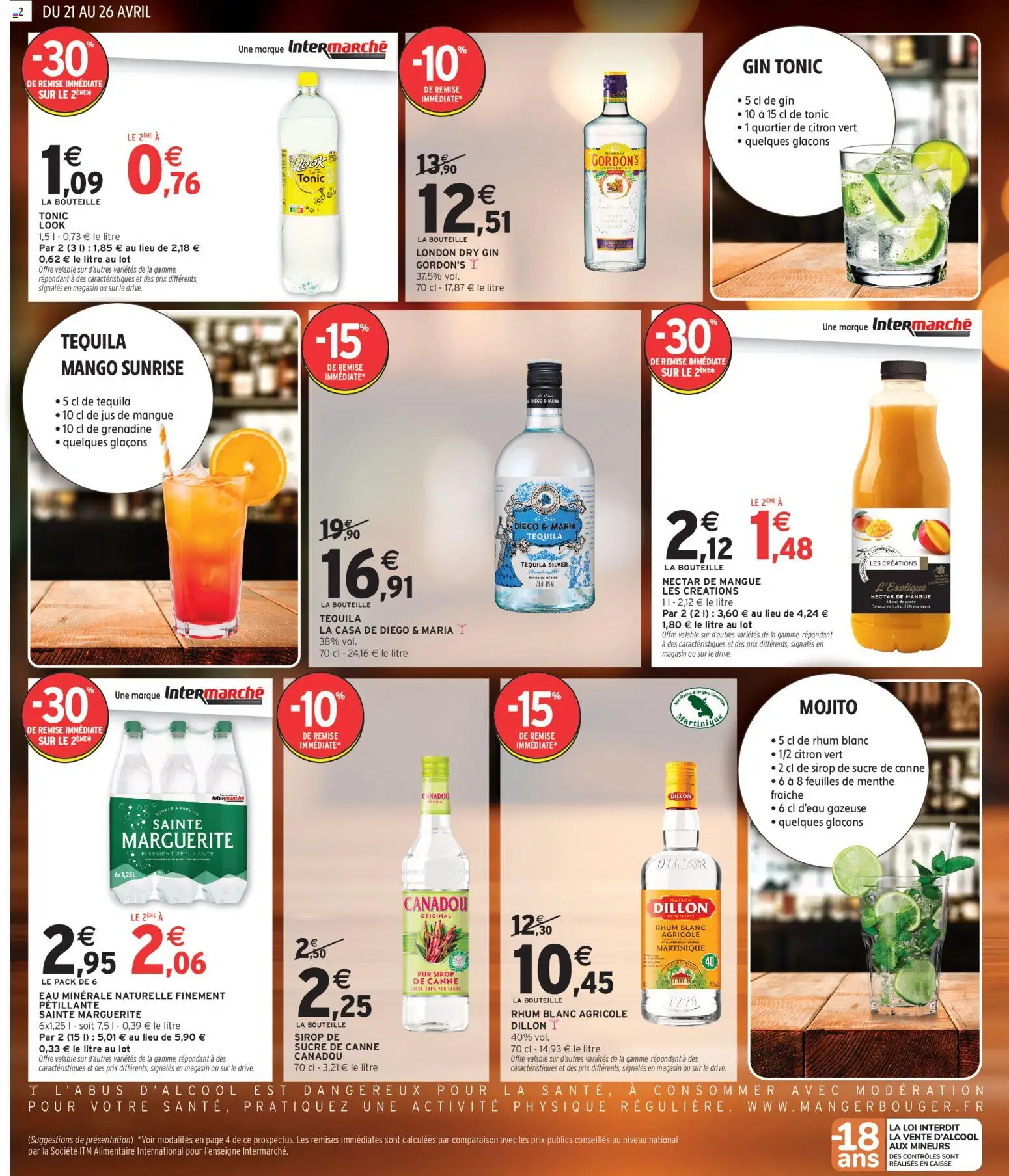 {H1} | Page: 2 | Produits: Citron, Sucre, Menthe, Gin