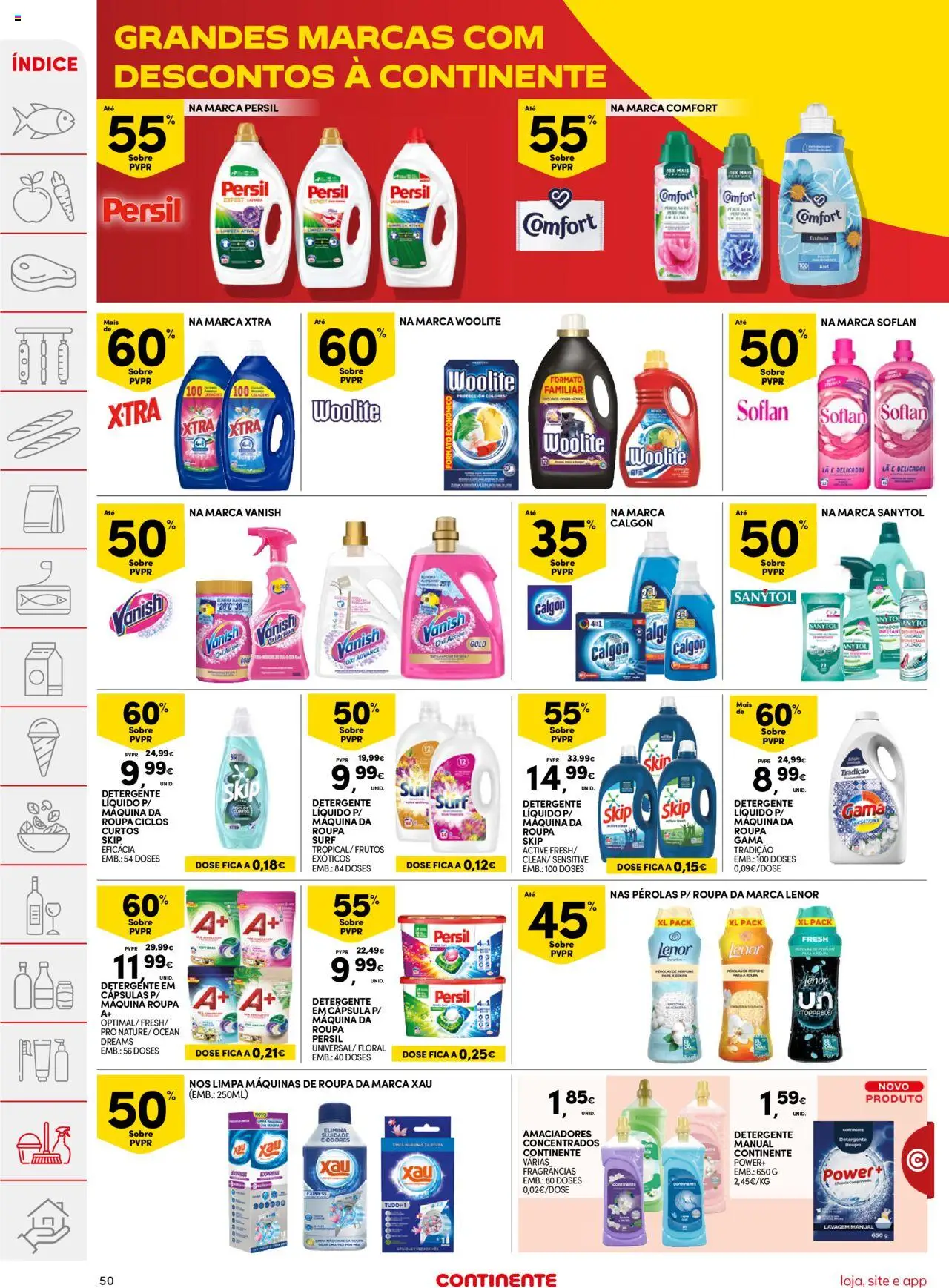 Continente folheto │ válido de 12.08.2025 | Página: 50 | Produtos: Máquina de lavar, Detergente, Persil