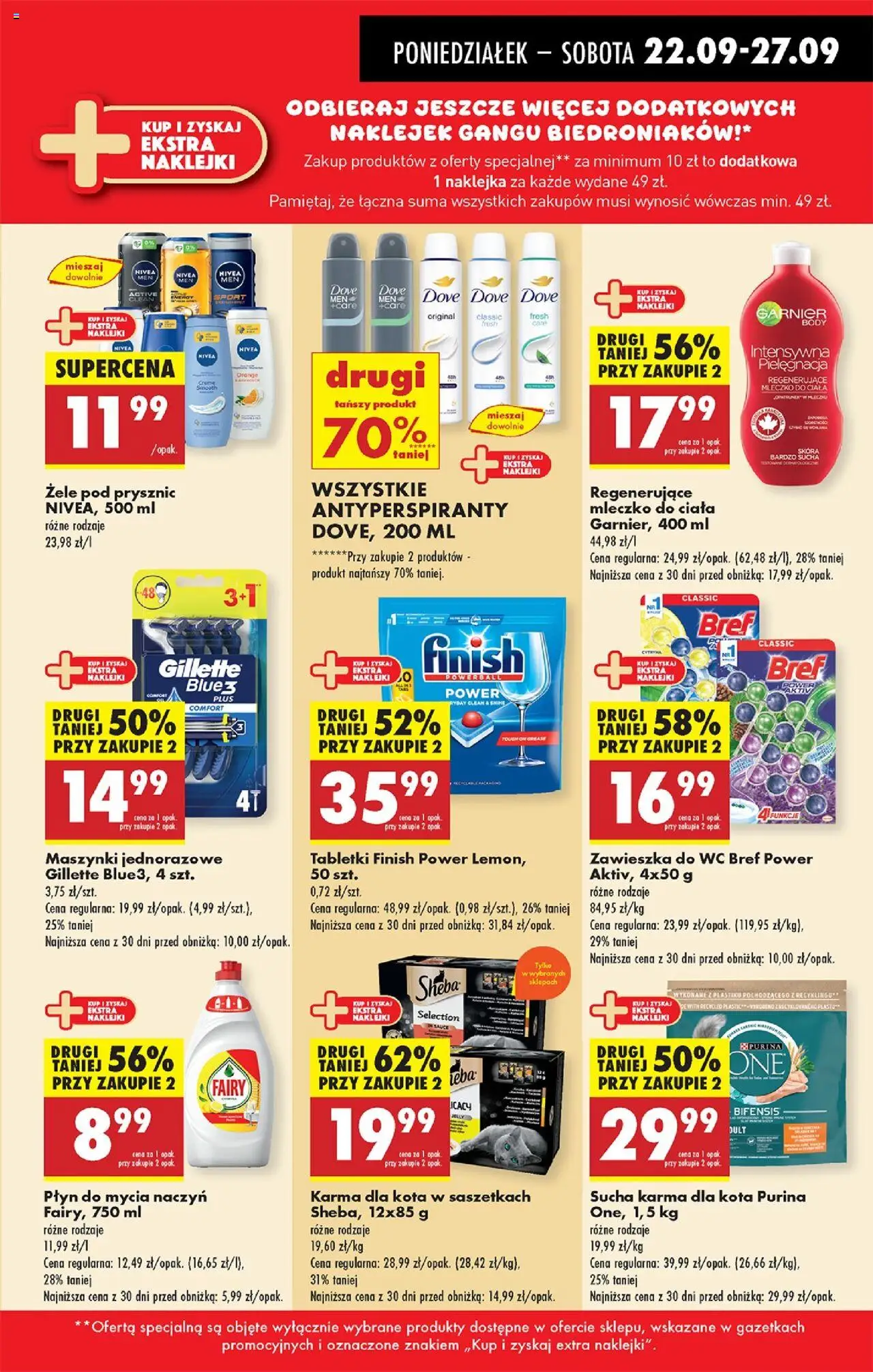 Biedronka gazetka od 22.09.2025 | Strona: 27 | Produkty: Naklejki, Finish, Lotion, Płyn do mycia naczyń