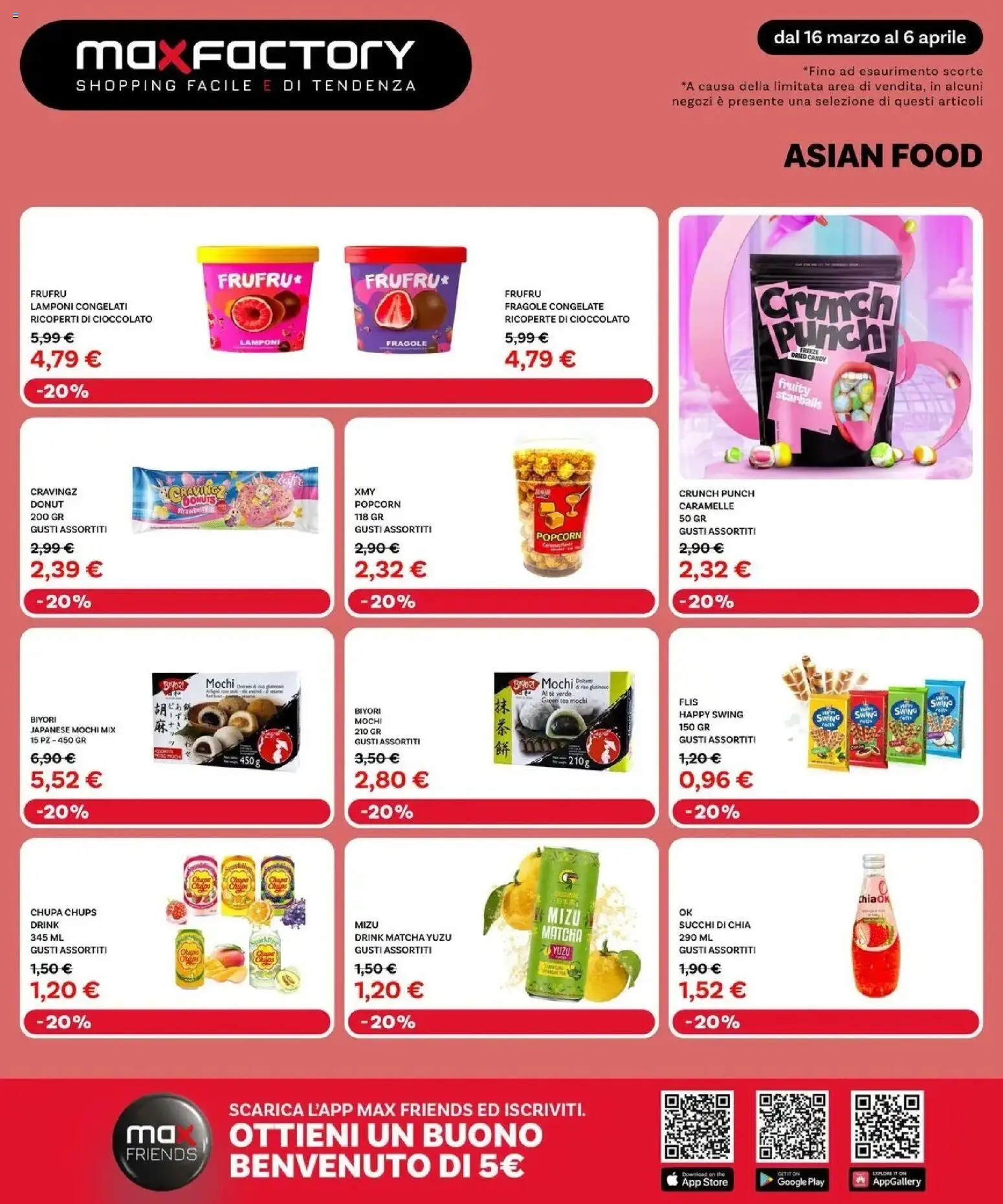 Volantino Max Factory del 15.03.2026 | Pagina: 24 | Prodotti: Cioccolato, Caramelle, Fragole, The