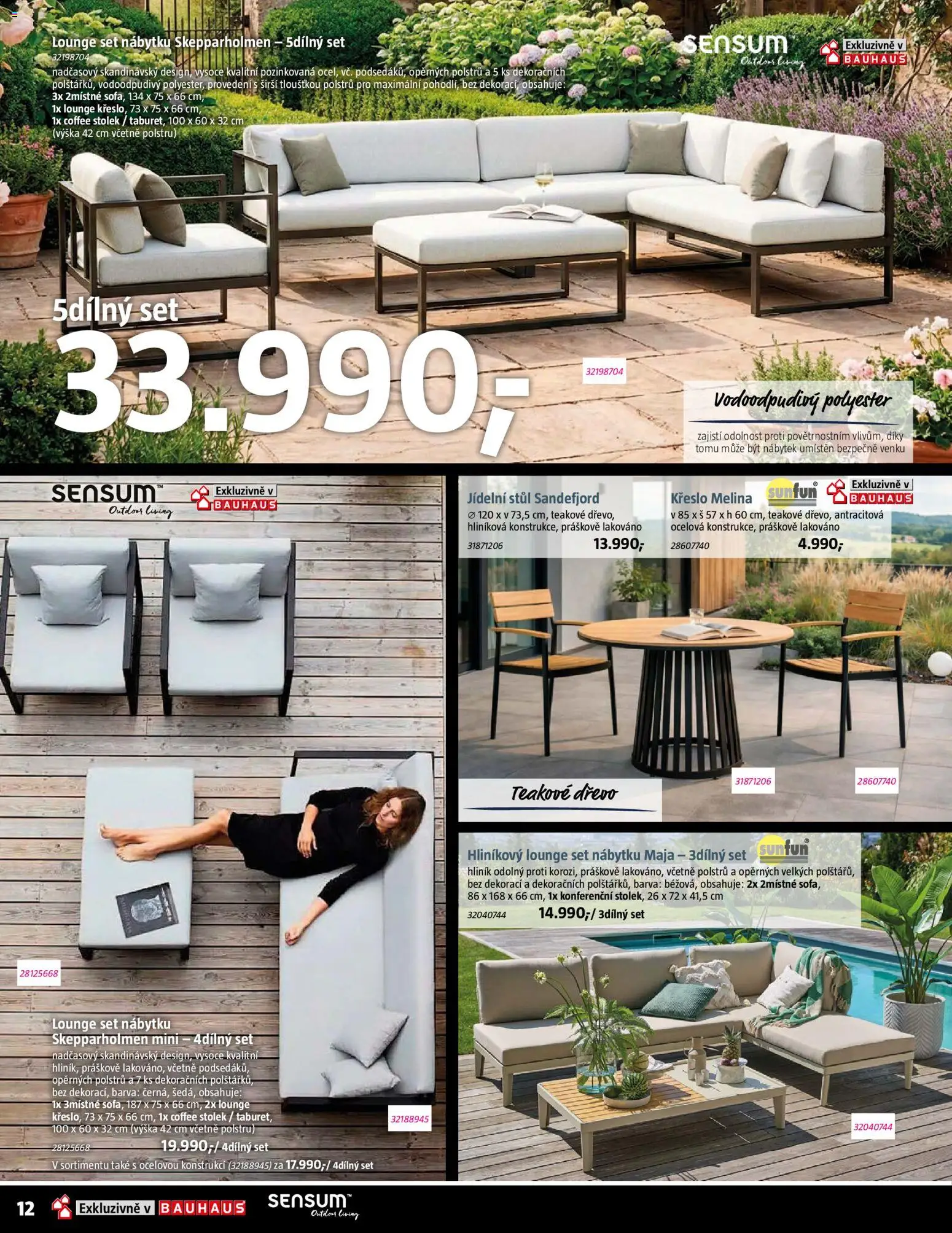 Bauhaus katalog Zahradní centrum od 06.03.2026 | Strana: 12 | Produkty: Nábytek, Křeslo, Stolek, Stůl