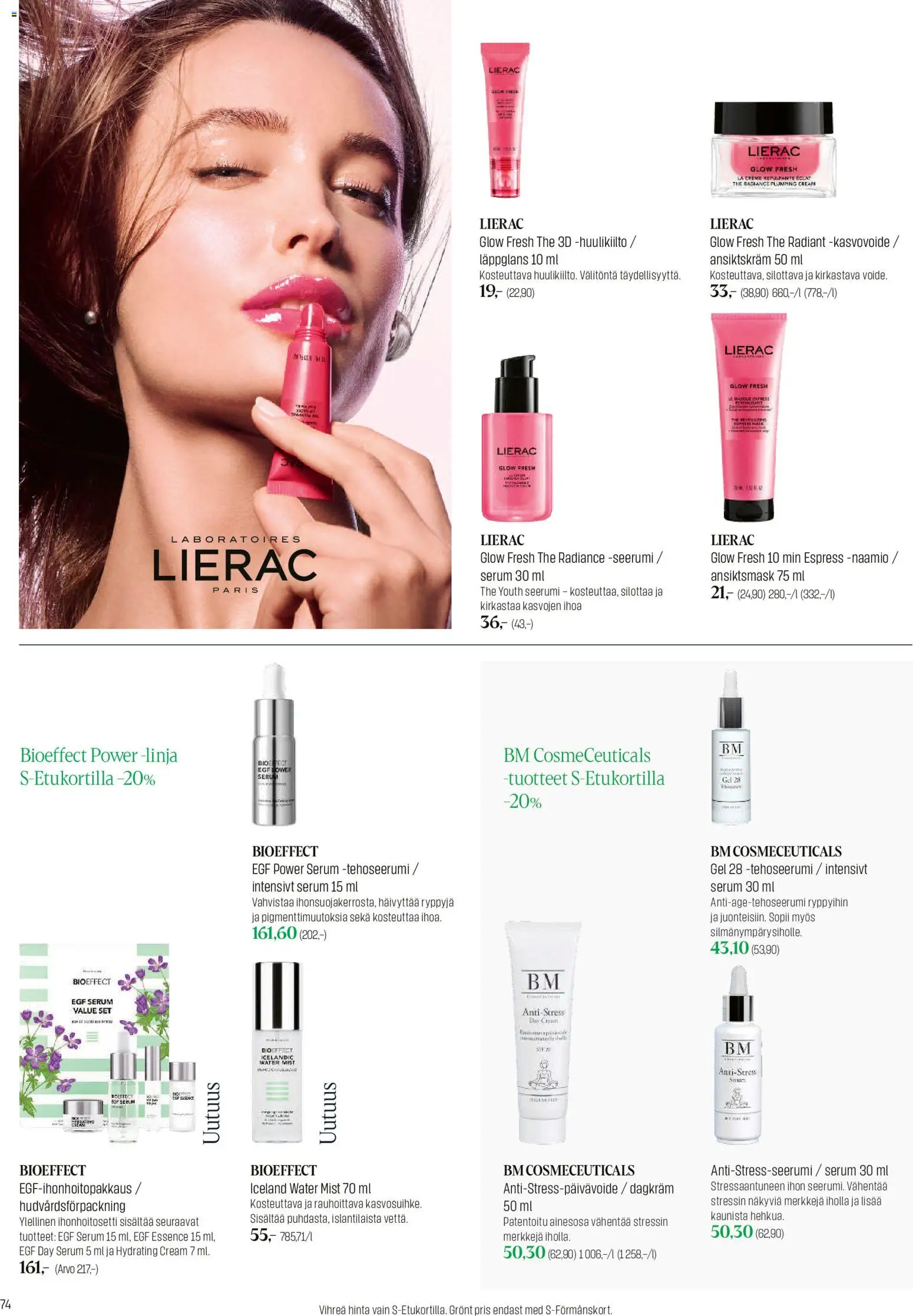 Sokos tarjoukset – voimassa 20.04.2026 alkaen | Sivu: 74 | Tuotteet: Huulikiilto, Seerumi, Kasvonaamio, Kasvovoide