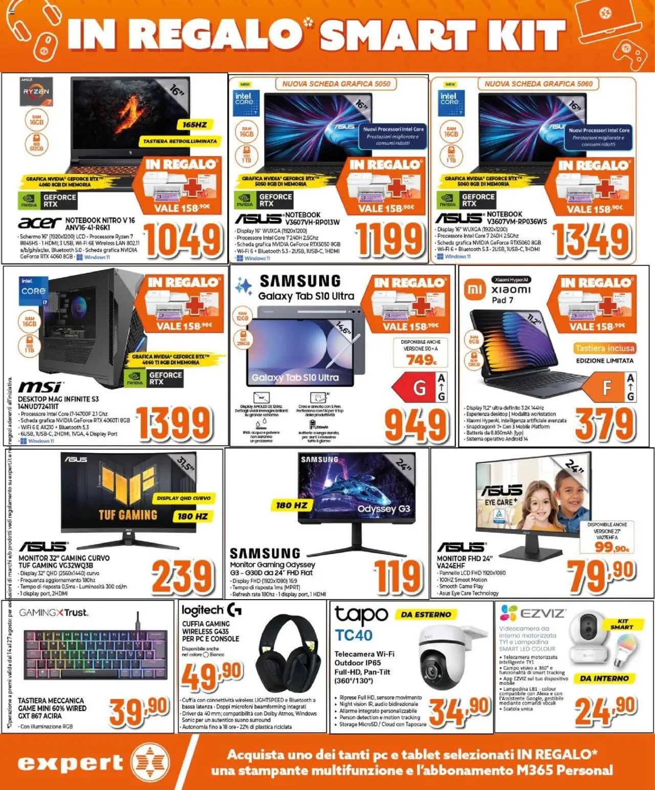 Volantino Expert del 14.08.2025 | Pagina: 4 | Prodotti: Acqua, Stampante, Scatola, Batterie