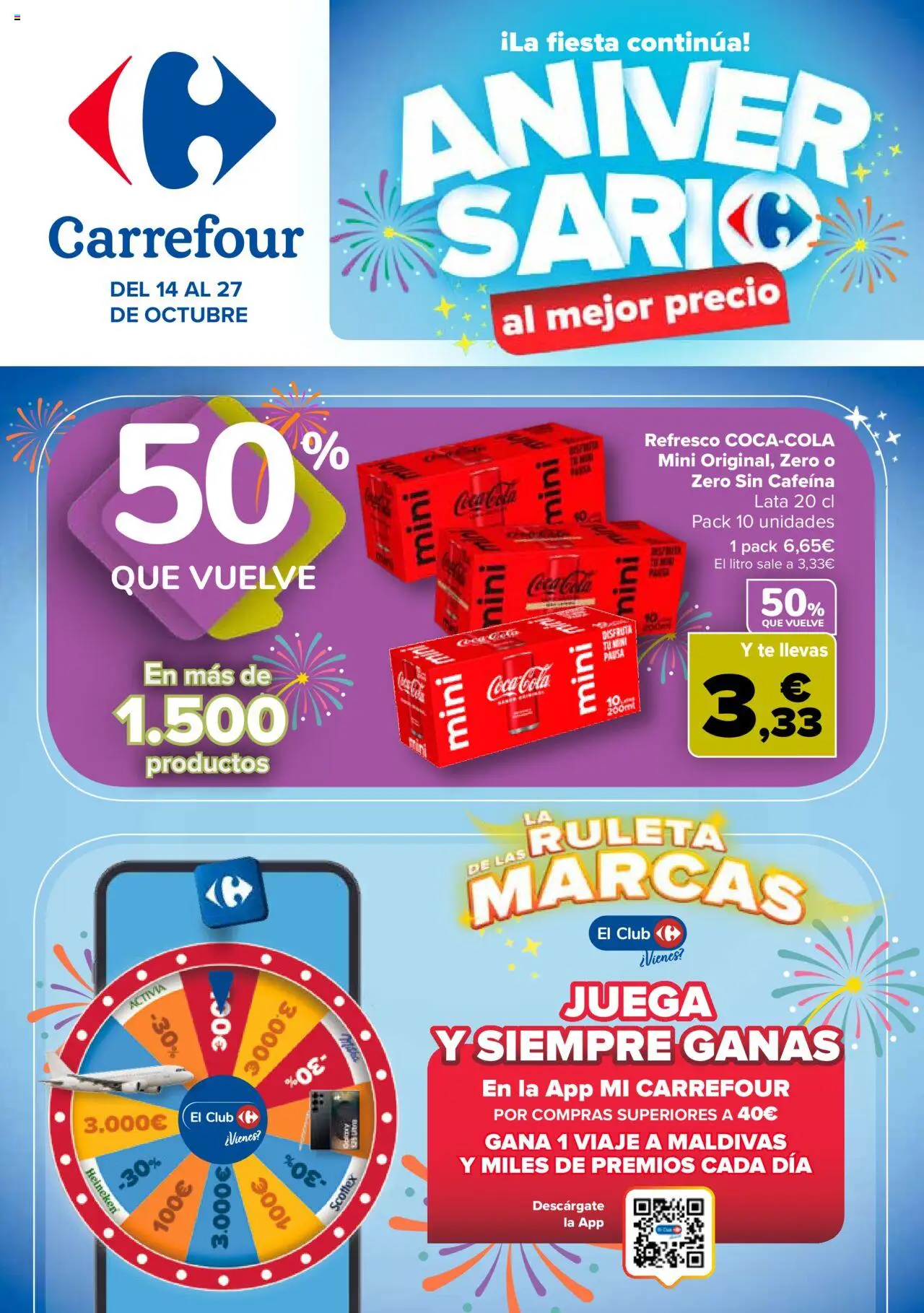 Carrefour folleto │ válido desde el 14.10.2025 | Página: 1 | Productos: Té, Juega, Σπανάκι