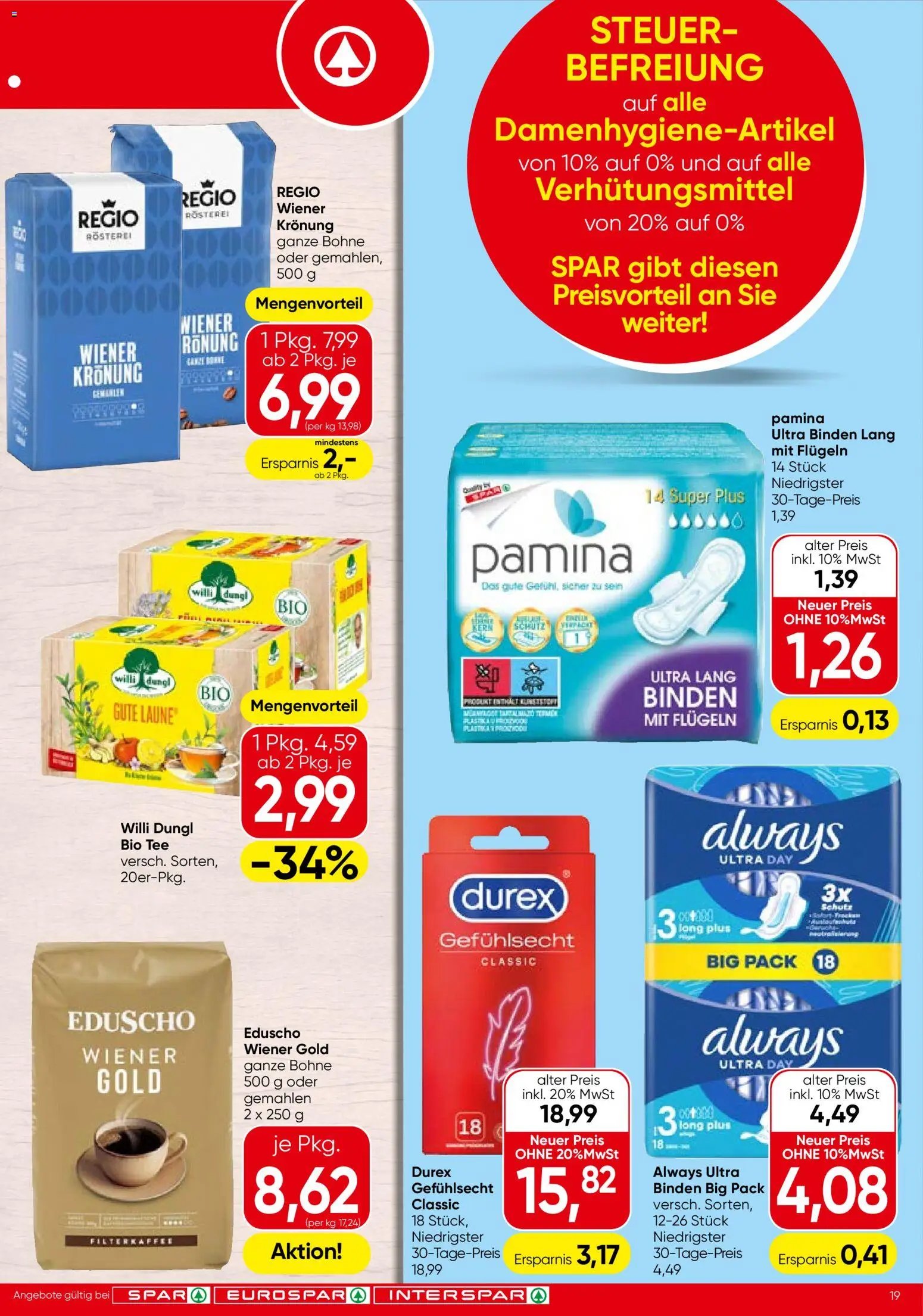 Spar Flugblatt - Burgenland gültig ab 02.01.2026 | Seite: 19 | Produkte: Tee
