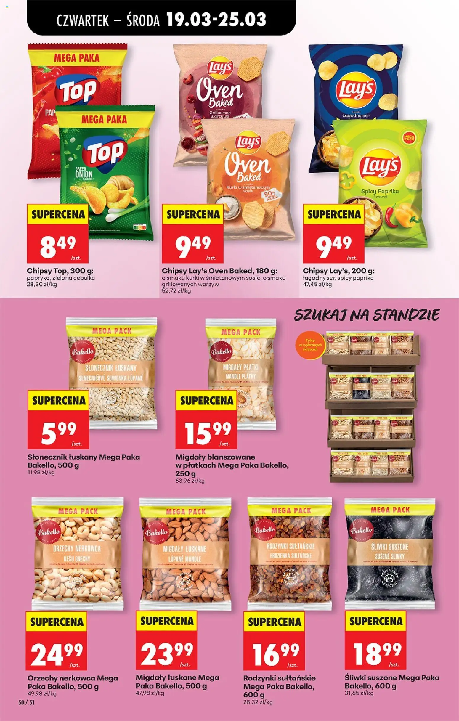 Biedronka Polsko leták - Codziennie niskie ceny od 19.03.2026 | Strana: 60 | Produkty: Kešu ořechy, Ořechy, Lay's, Chipsy