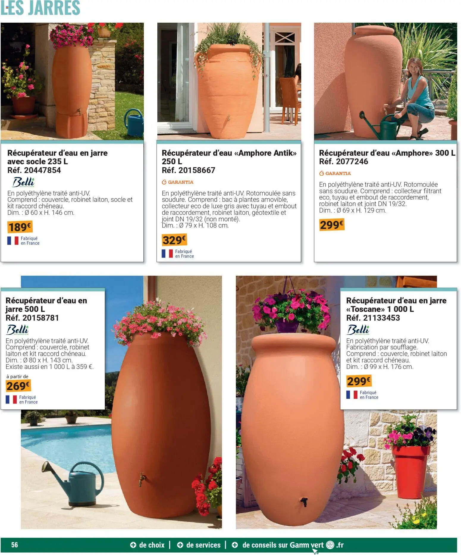 {H1} | Page: 56 | Produits: Robinet, Récupérateur d'eau, Tuyau, Géotextile