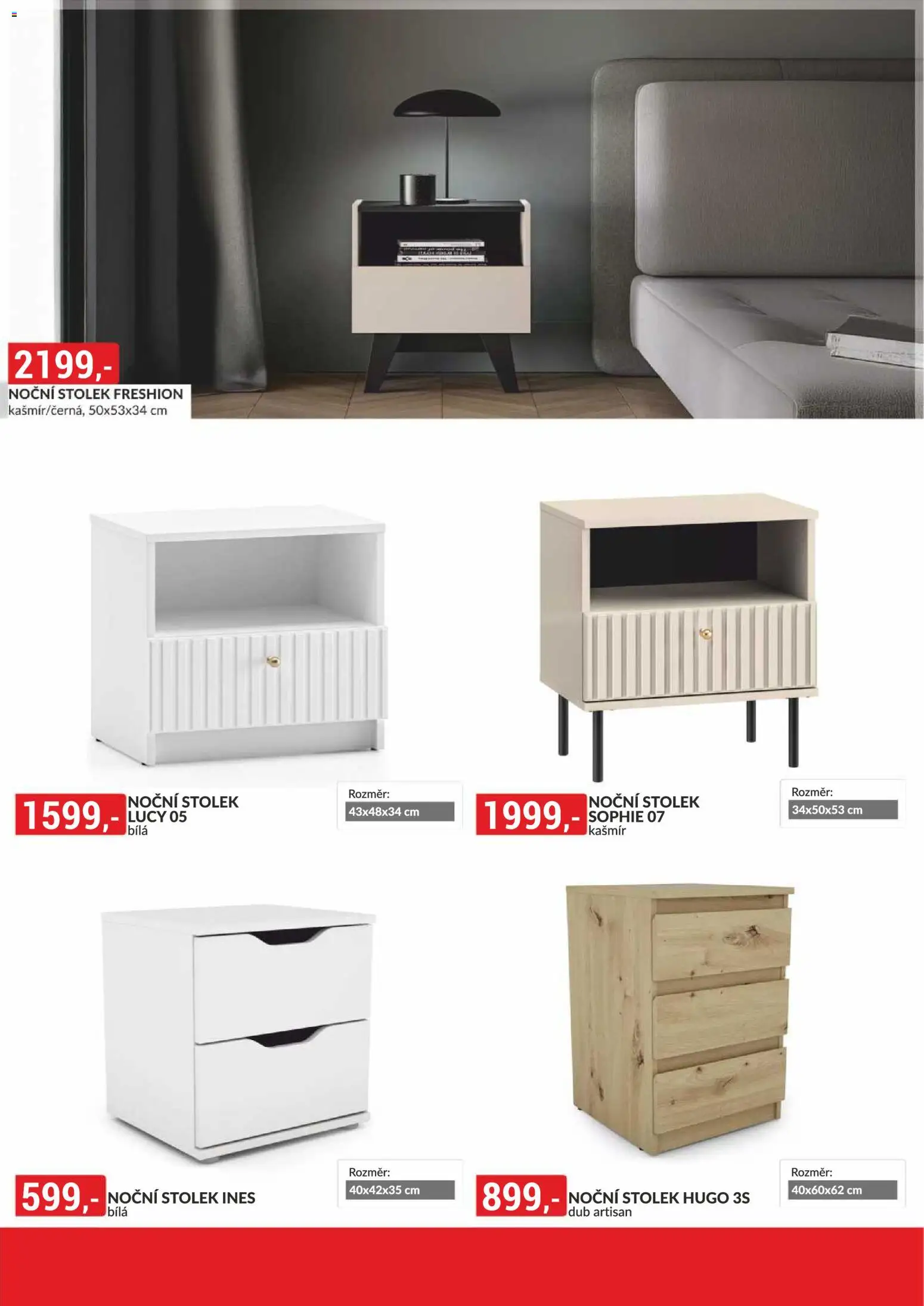 BAUMAX leták - Zařiďte si bydlení od 01.01.2026 | Strana: 8 | Produkty: Noční stolek, Stolek, Pila