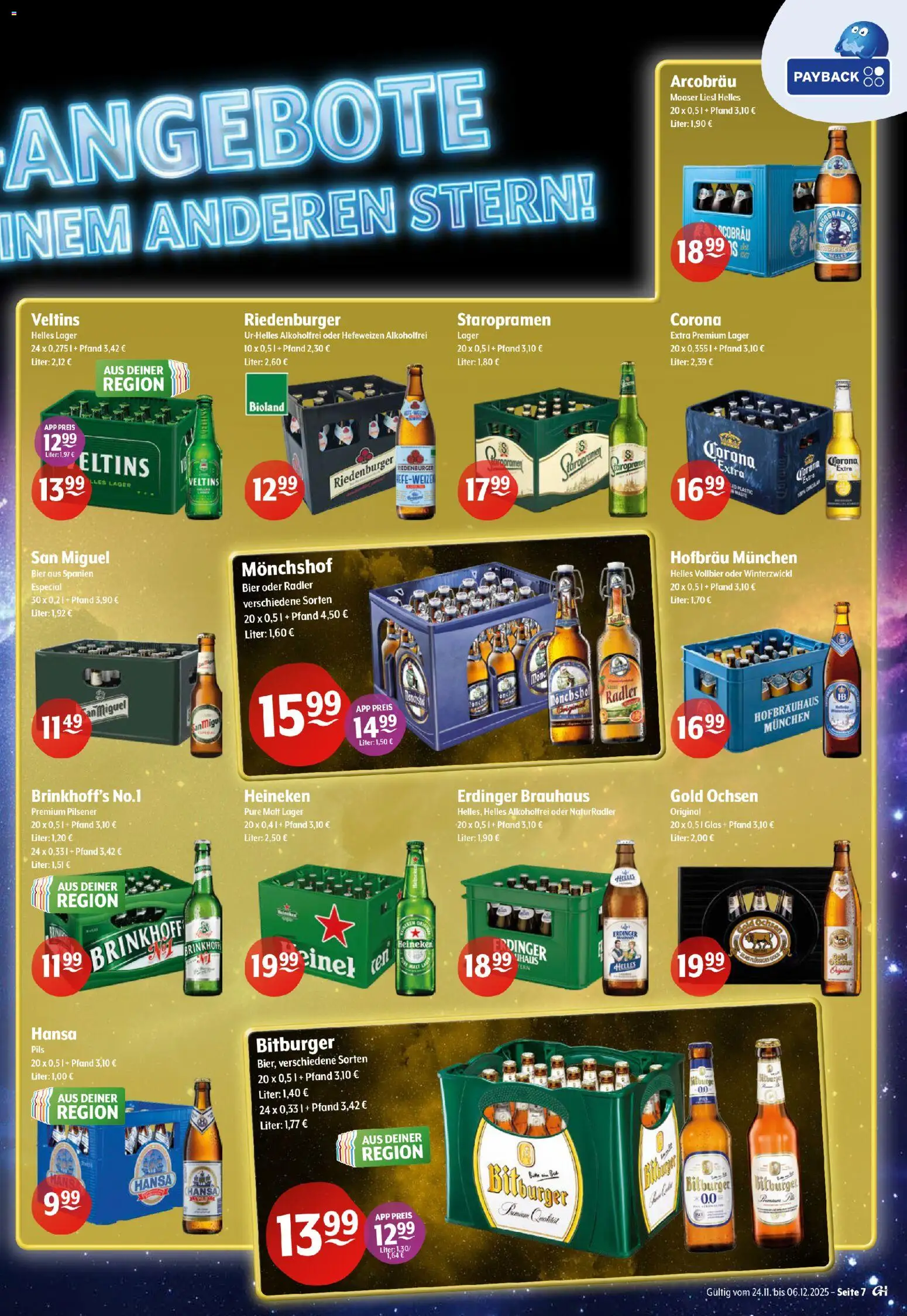 Trink und Spare - Black Friday – gültig ab 24.11.2025 | Seite: 7 | Produkte: Monchshof, Erdinger, Bier, Veltins