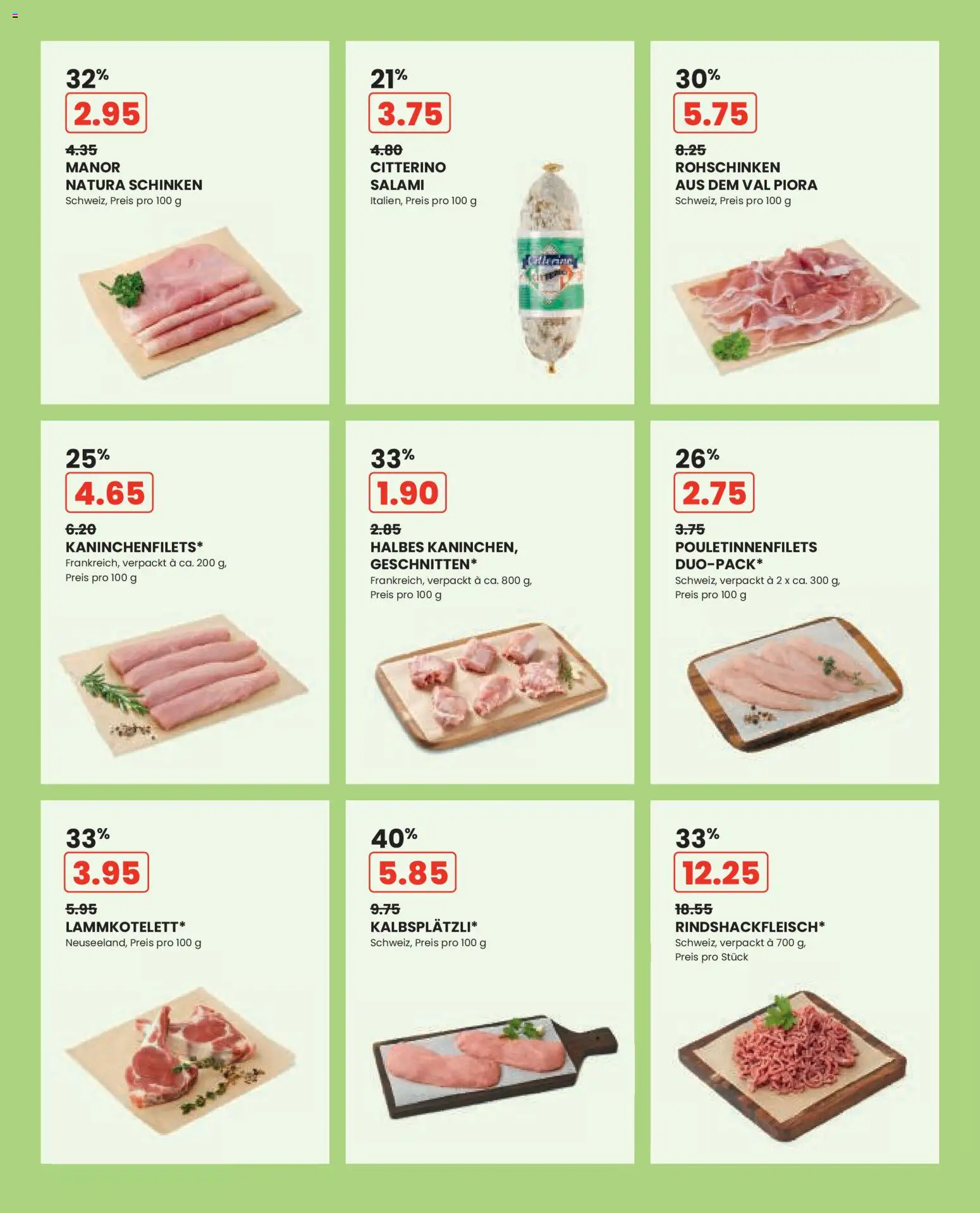 Manor aktionen – gültig ab 14.04.2026 | Seite: 3 | Produkte: Salami, Schinken