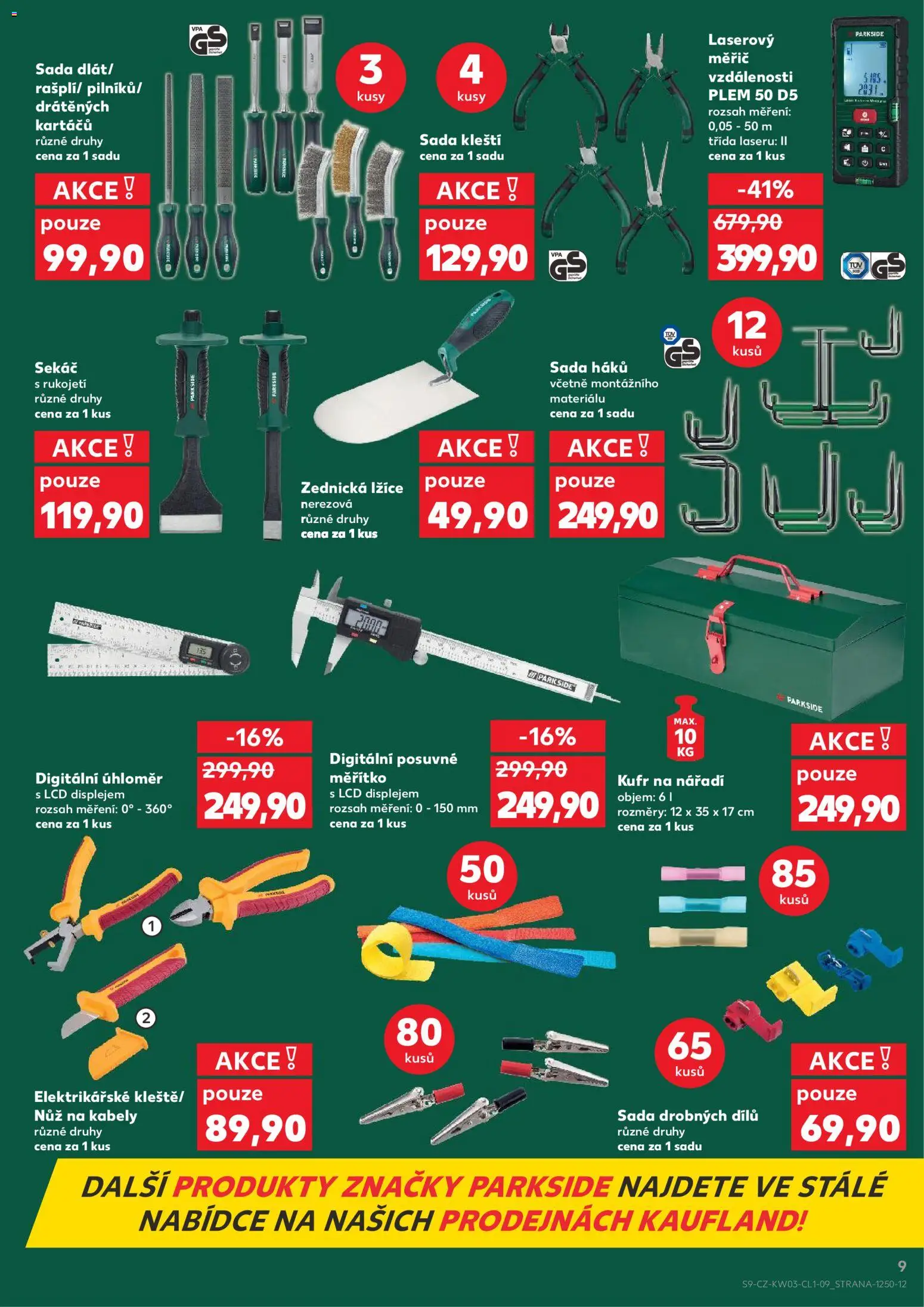 Kaufland leták - Kolín od 14.01.2026 | Strana: 9 | Produkty: Box, Parkside, Kufr, Nůž