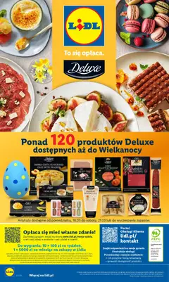 Náhled letáku Lidl Polsko leták - Oferta wazna od 16.03.2026 | Strana: 58 | Produkty: Deluxe, Panna cotta, Pecorino Romano, Carpaccio