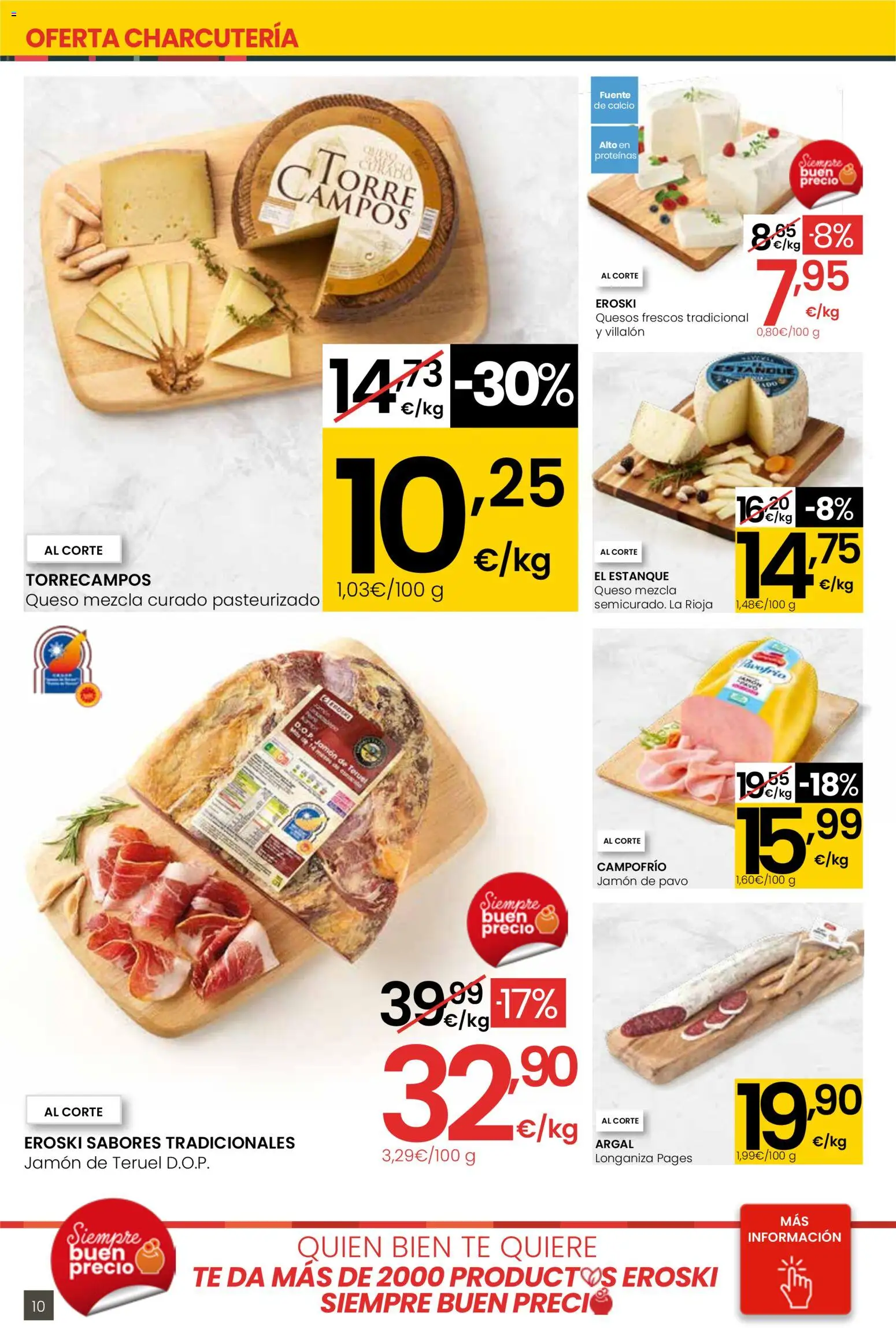 Eroski - Center │ válido desde el 29.01.2026 | Página: 10 | Productos: Queso, Jamón, Té, Longaniza