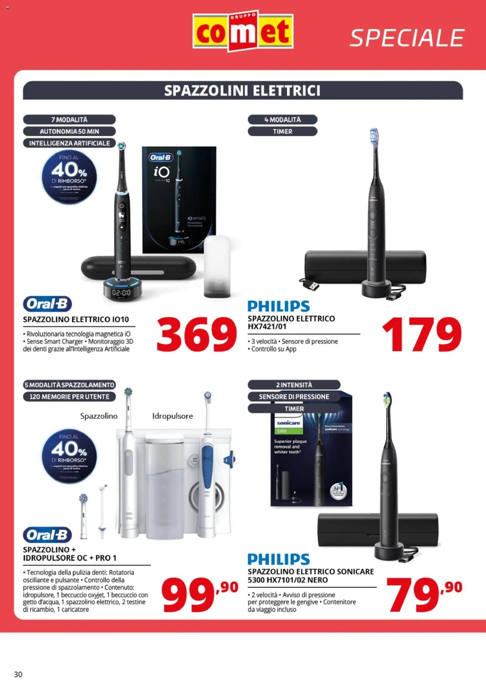 Volantino Comet del 31.10.2025 | Pagina: 30 | Prodotti: Spazzolino, Contenitore, Spazzolino elettrico
