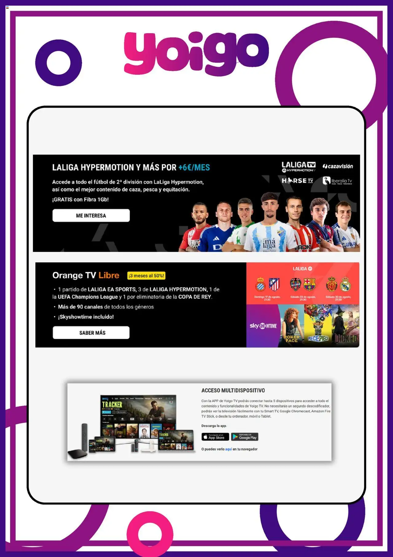 Yoigo ofertas │ válido desde el 14.08.2025 | Página: 3 | Productos: Televisión