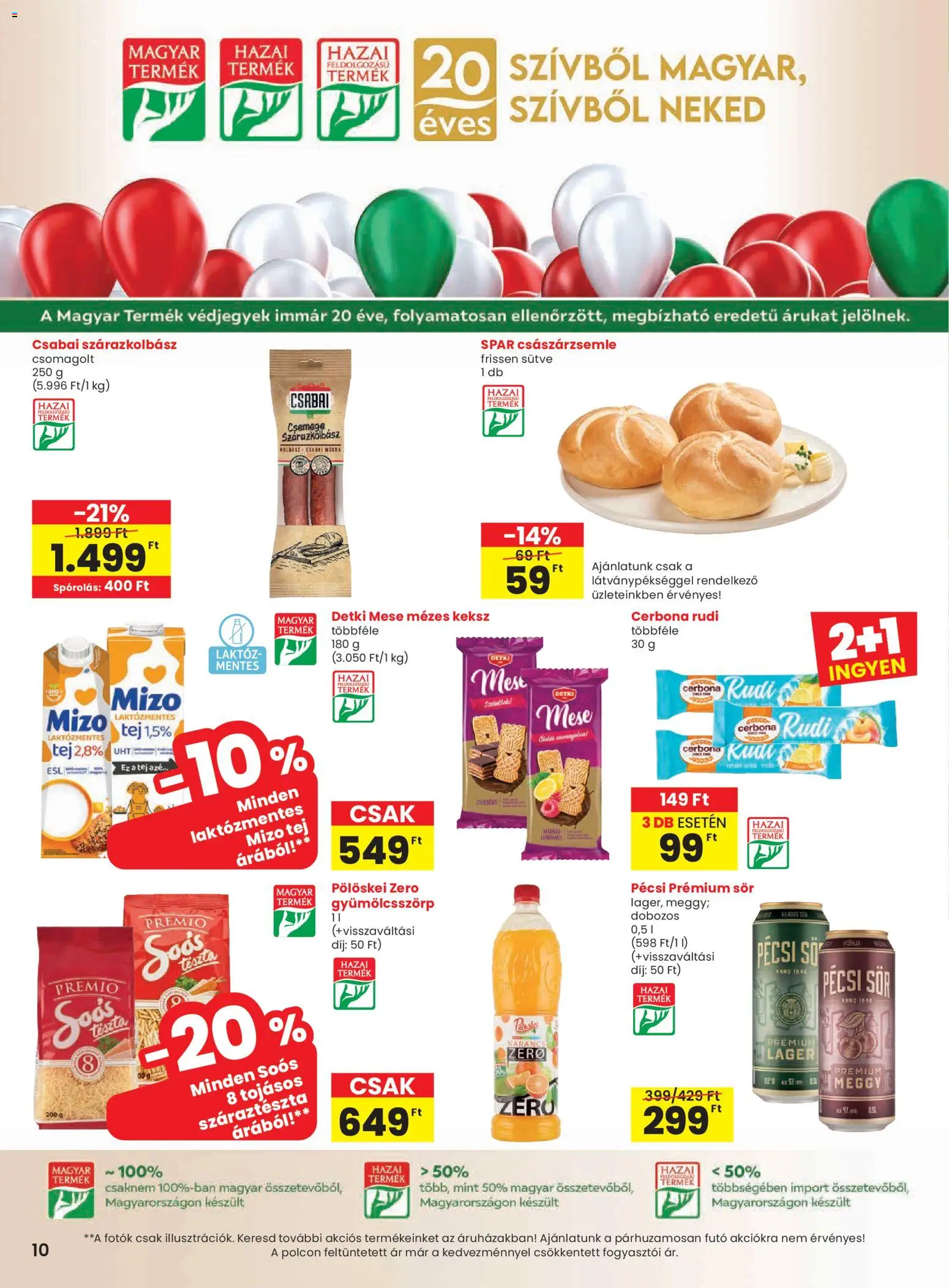 Spar akciós ujság - amely érvényes a következő dátumtól: 12.03.2026 | Oldal: 10 | Termékek: Kiseli krastavci, Meggy, Narancs, Száraztészta