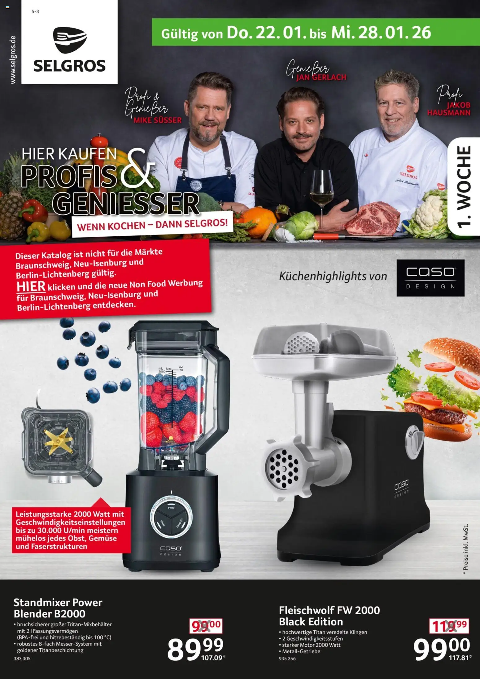 Selgros  Non Food – gültig ab 22.01.2026 | Seite: 1 | Produkte: Gemüse