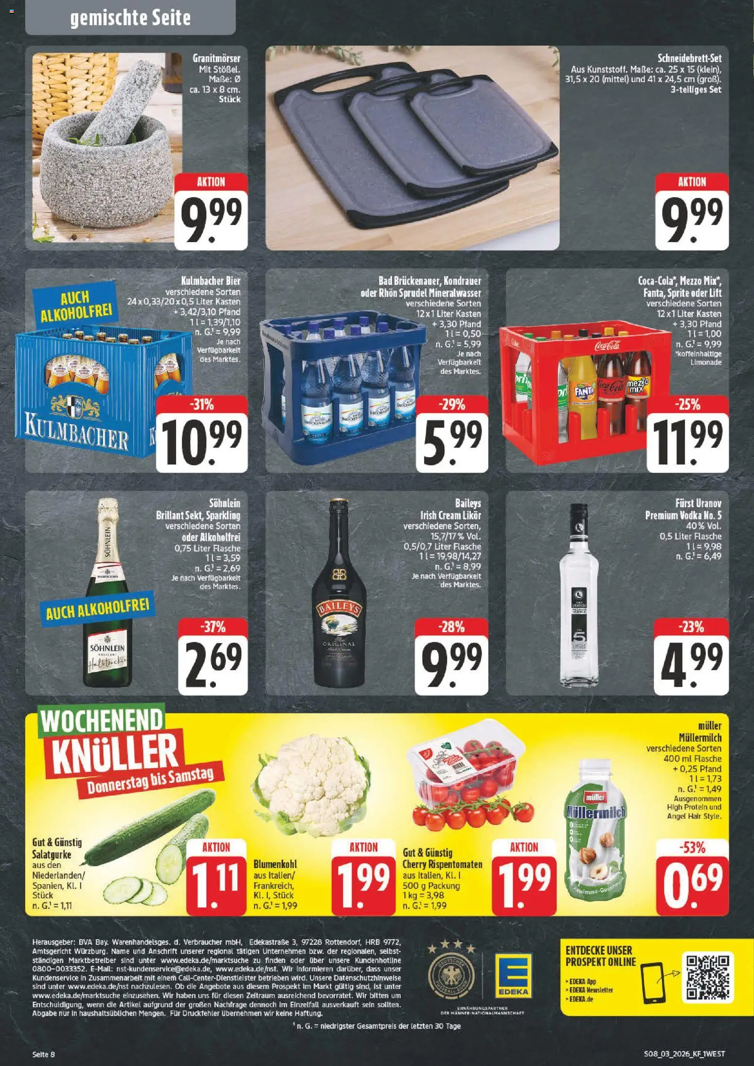 nah & gut Prospekt 	 – gültig ab 12.01.2026 | Seite: 8 | Produkte: Mezzo mix, Sprite, Mineralwasser, Blumenkohl